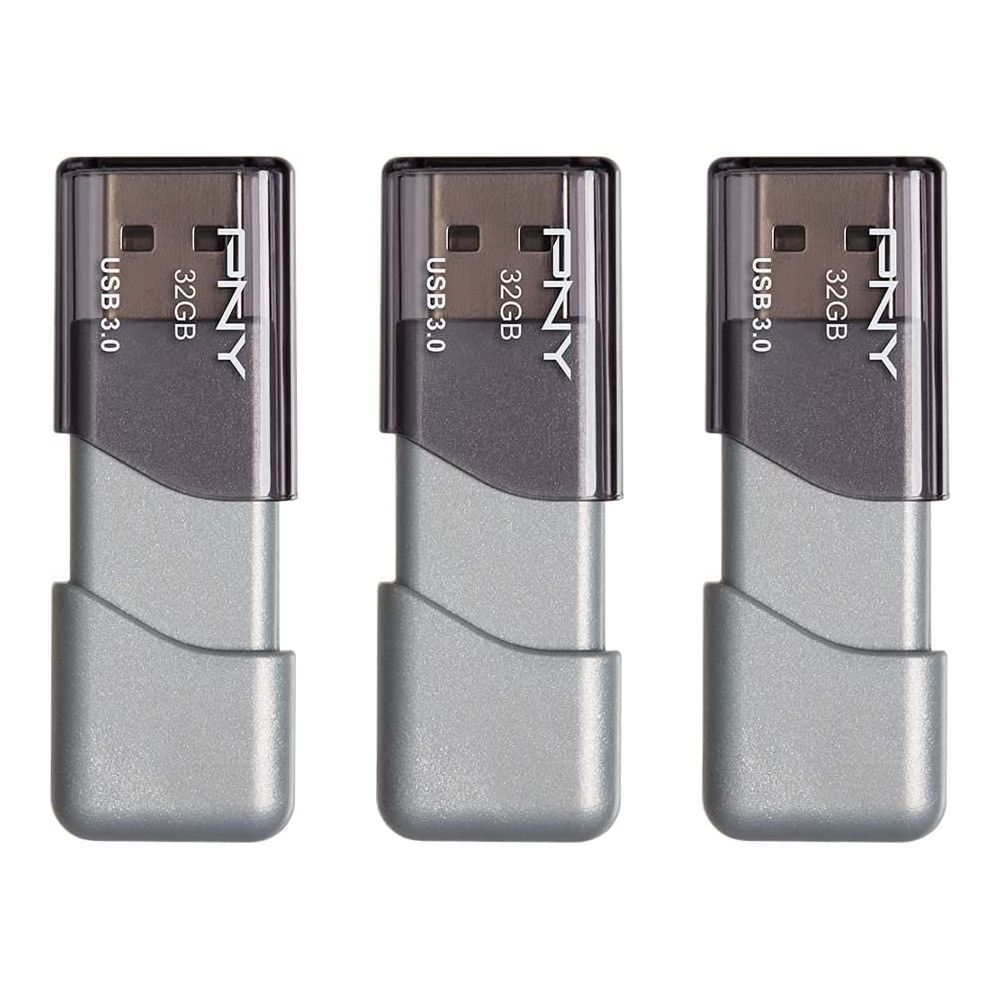 PNY P-FD32GX3TBOP-MP 32GB Turbo Attache 3 USB 3.0 Flash Drive 3-Pack