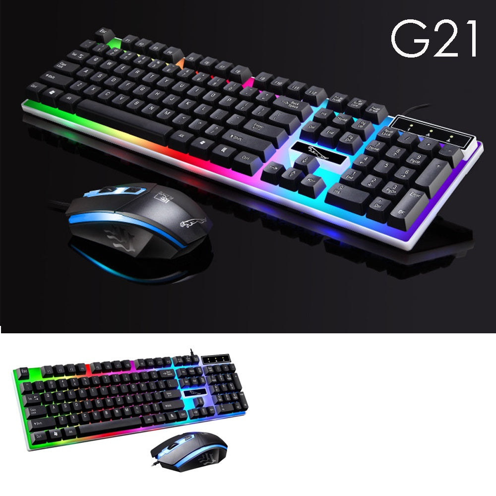 Unbranded G21 LED Backlight Gaming Wired keyboard Mouse Set - Dustproof