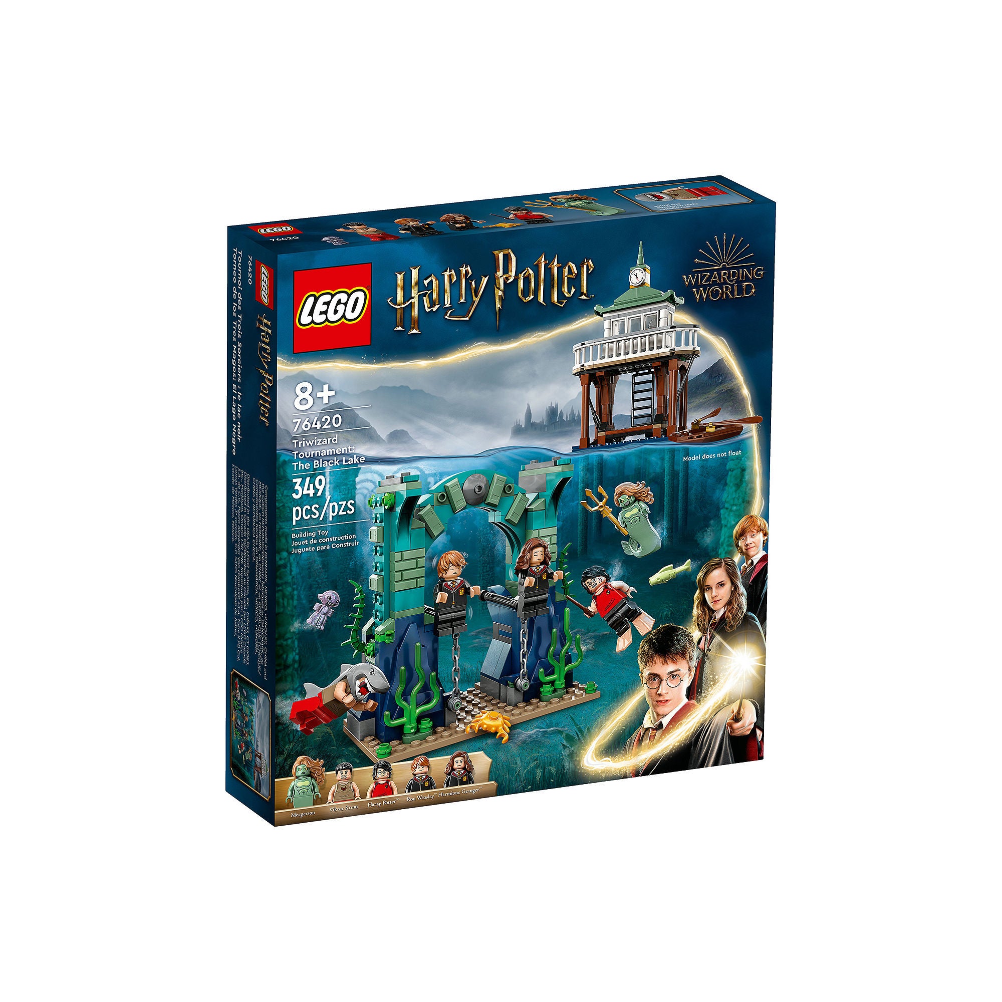 LEGO 6426019 Harry Potter Triwizard Tournament: The Black Lake Building Set 76420 Goblet of Fire Toy Playset with Harry, Hermione, and Ron Minifigures, Magical Collection Set