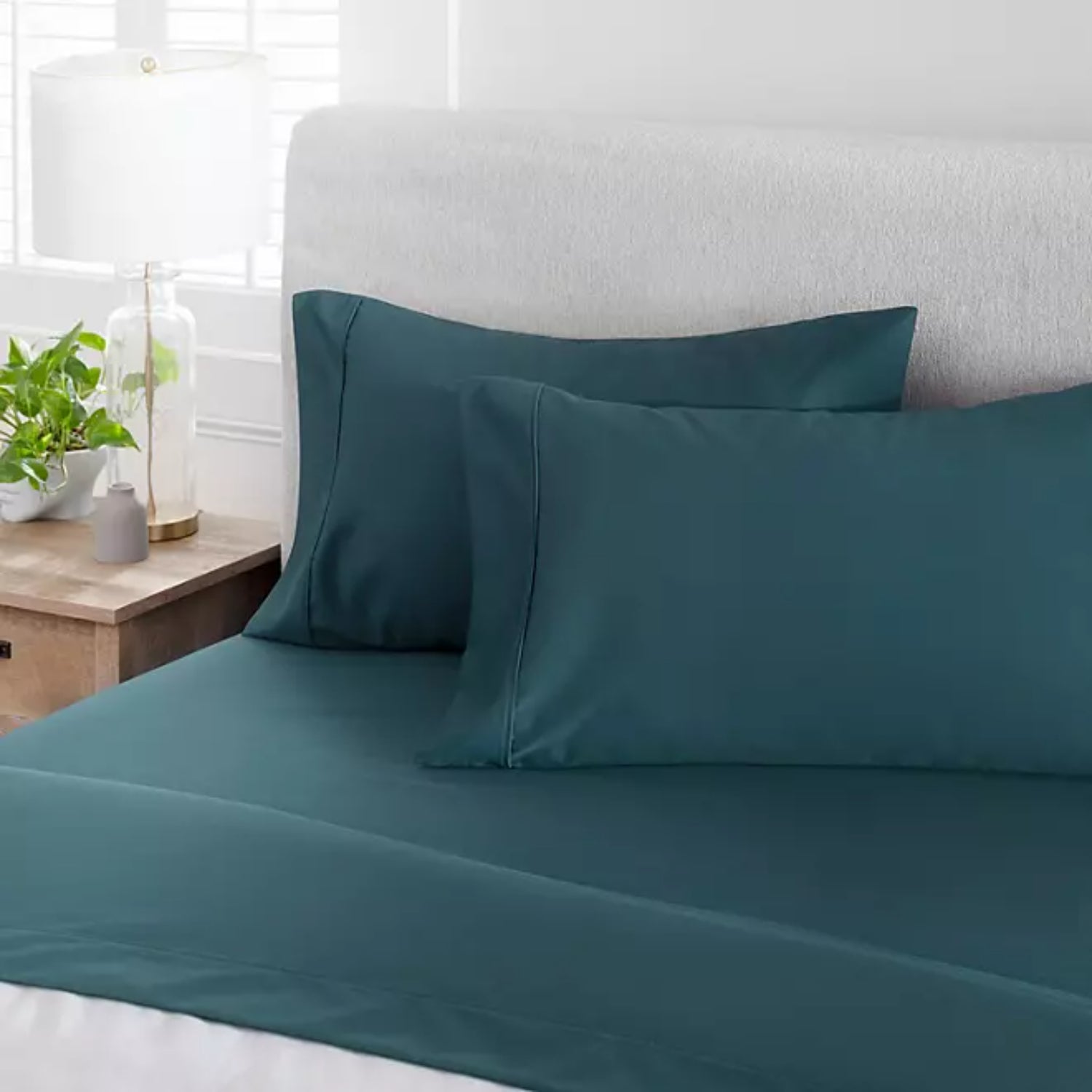 SMMH-SS-TWIN-04 450-Thread-Count Solid Sheet Set, Queen, Dark Teal