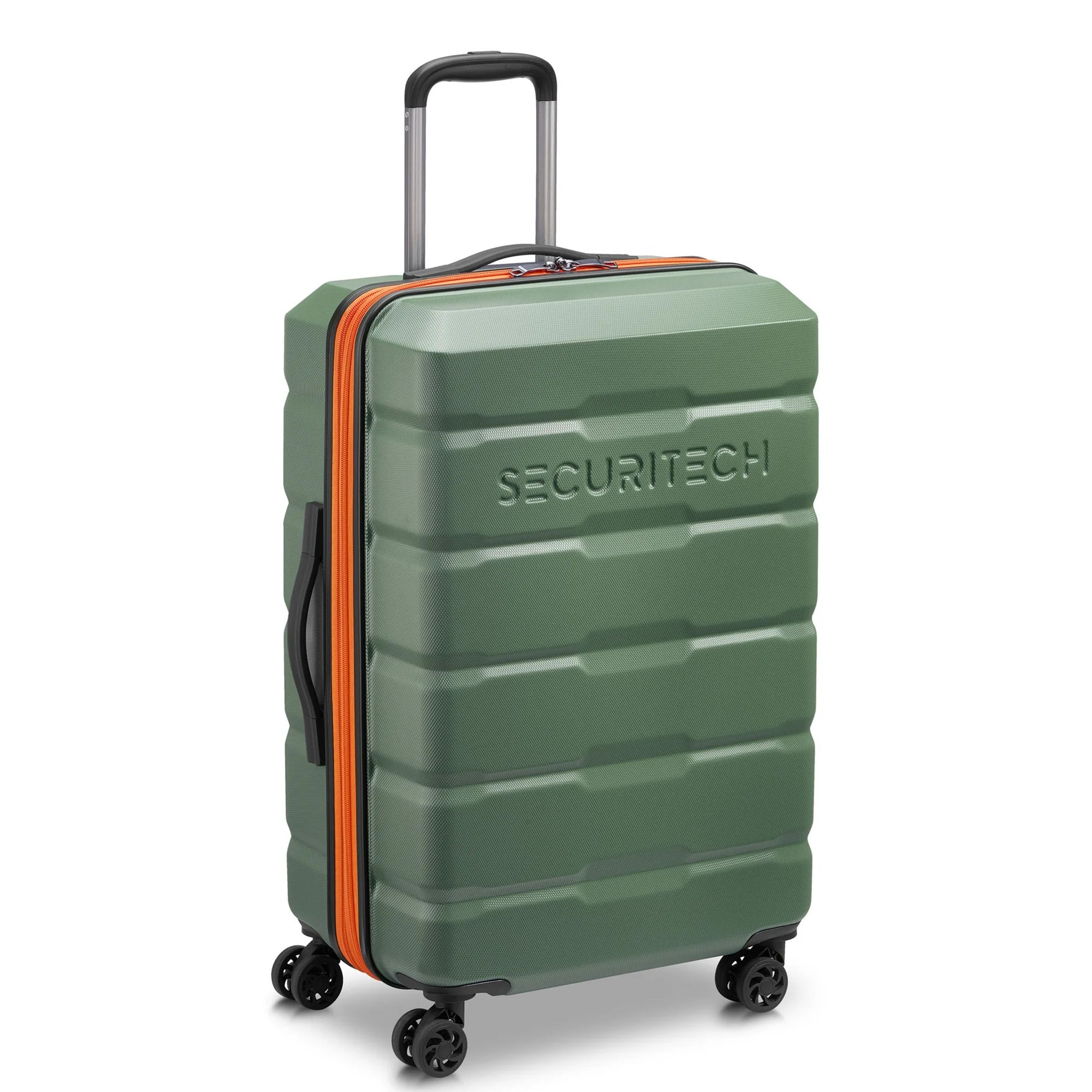 Delsey 40400582003 Securitech Citadel 24 Checked Hardside Spinner Luggage, Green