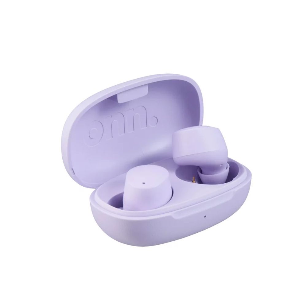 onn. 36229081 In-Ear Bluetooth Wireless Earphones with Charging Case, Lilac