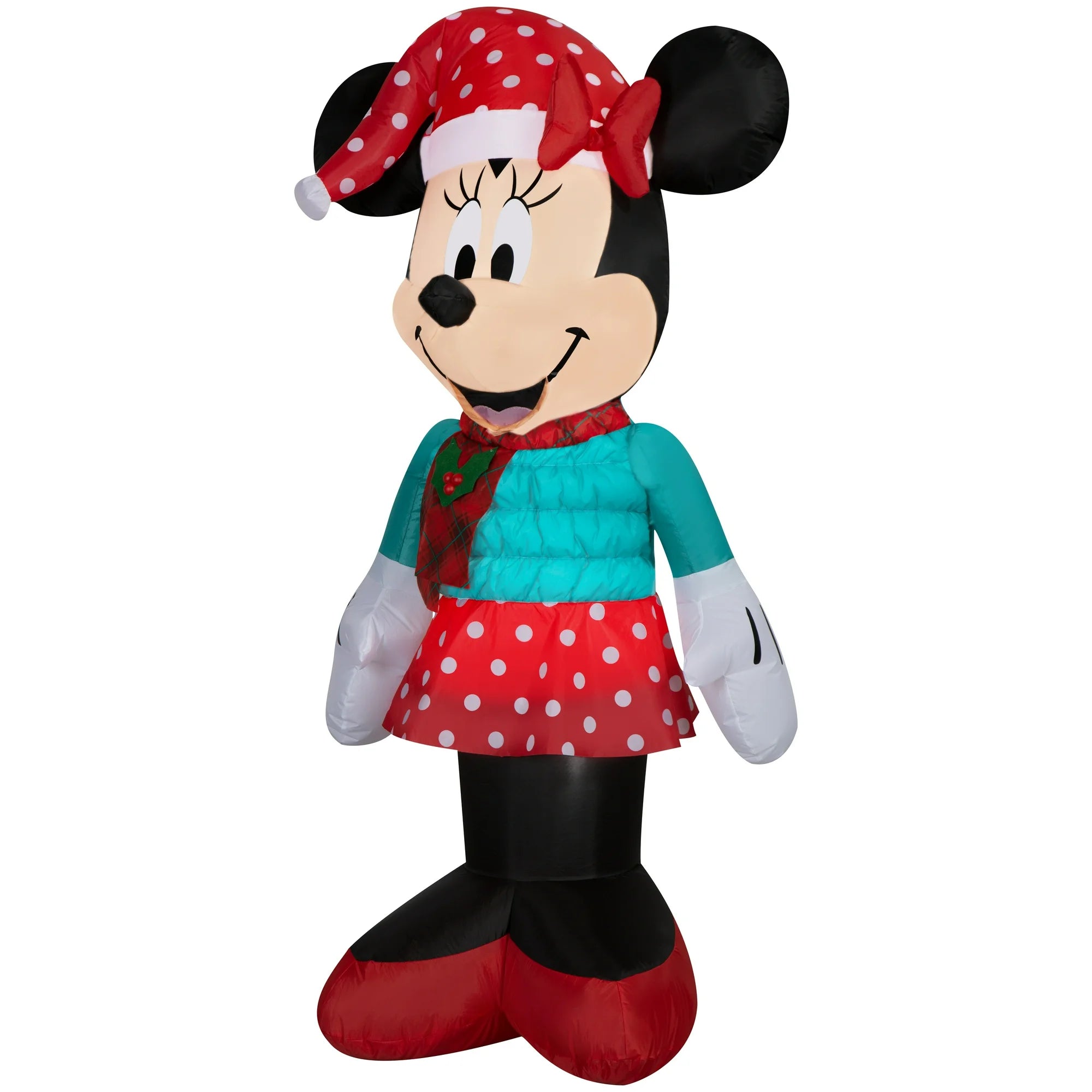 Disney Christmas Airblown Inflatables Yard Decoration Minnie in Puffer Jacket Disney, 5 ft