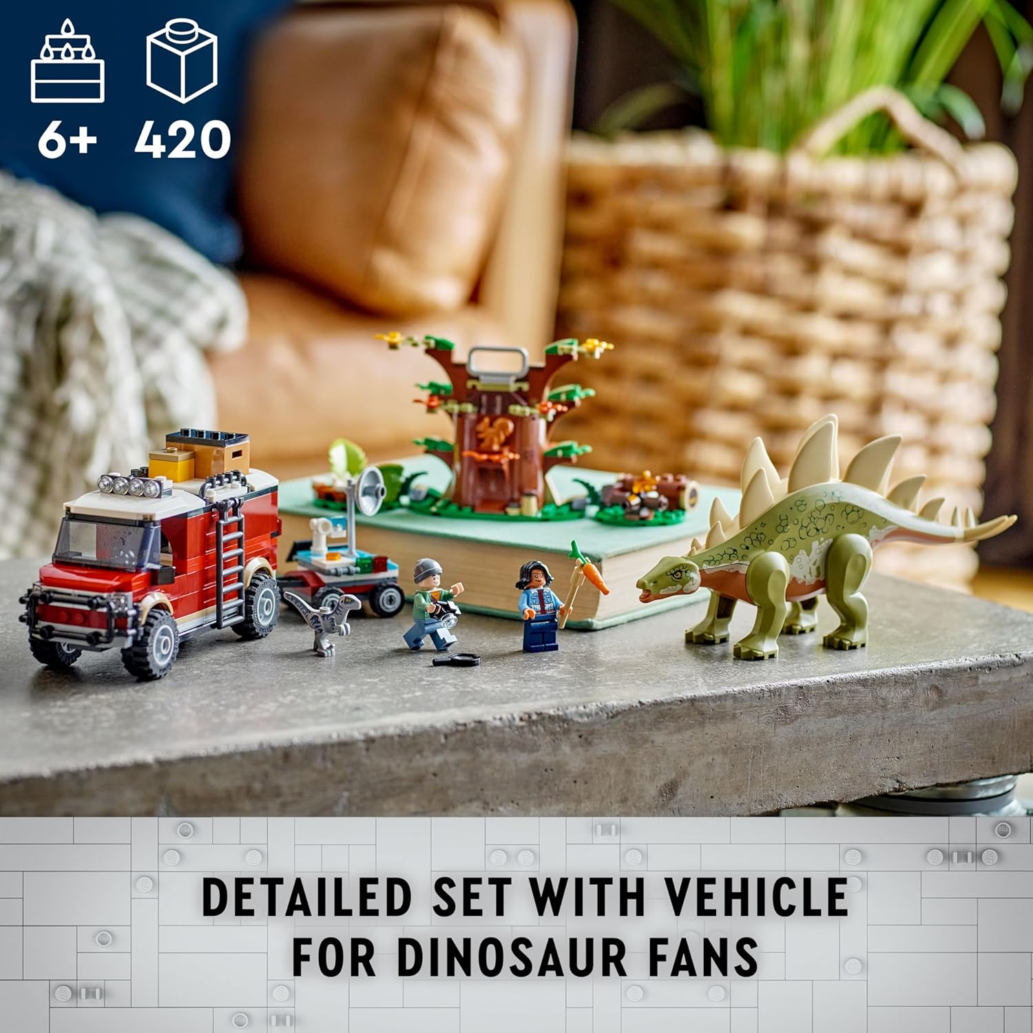 LEGO 6470555 Jurassic World Dinosaur Missions: Stegosaurus Discovery Building Set 76965