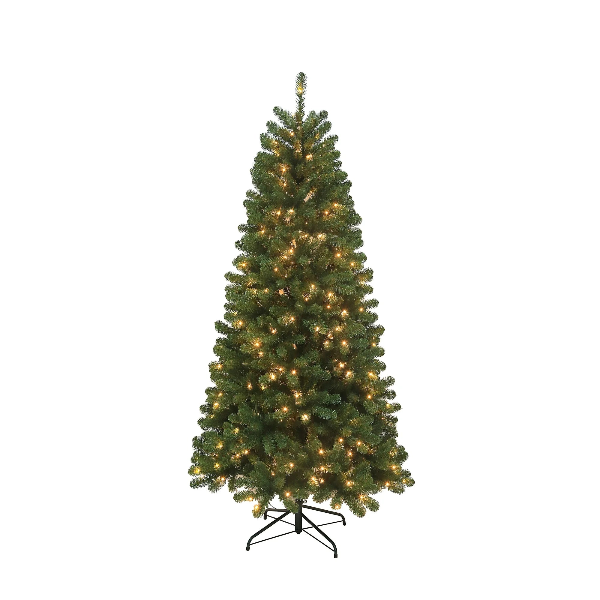 Holiday Time VIPRB-7 ft Bridgeport Spruce 7 ft Pre-Lit Brideport Spruce Artifical Christmas Tree with 300 Warm LED Lights