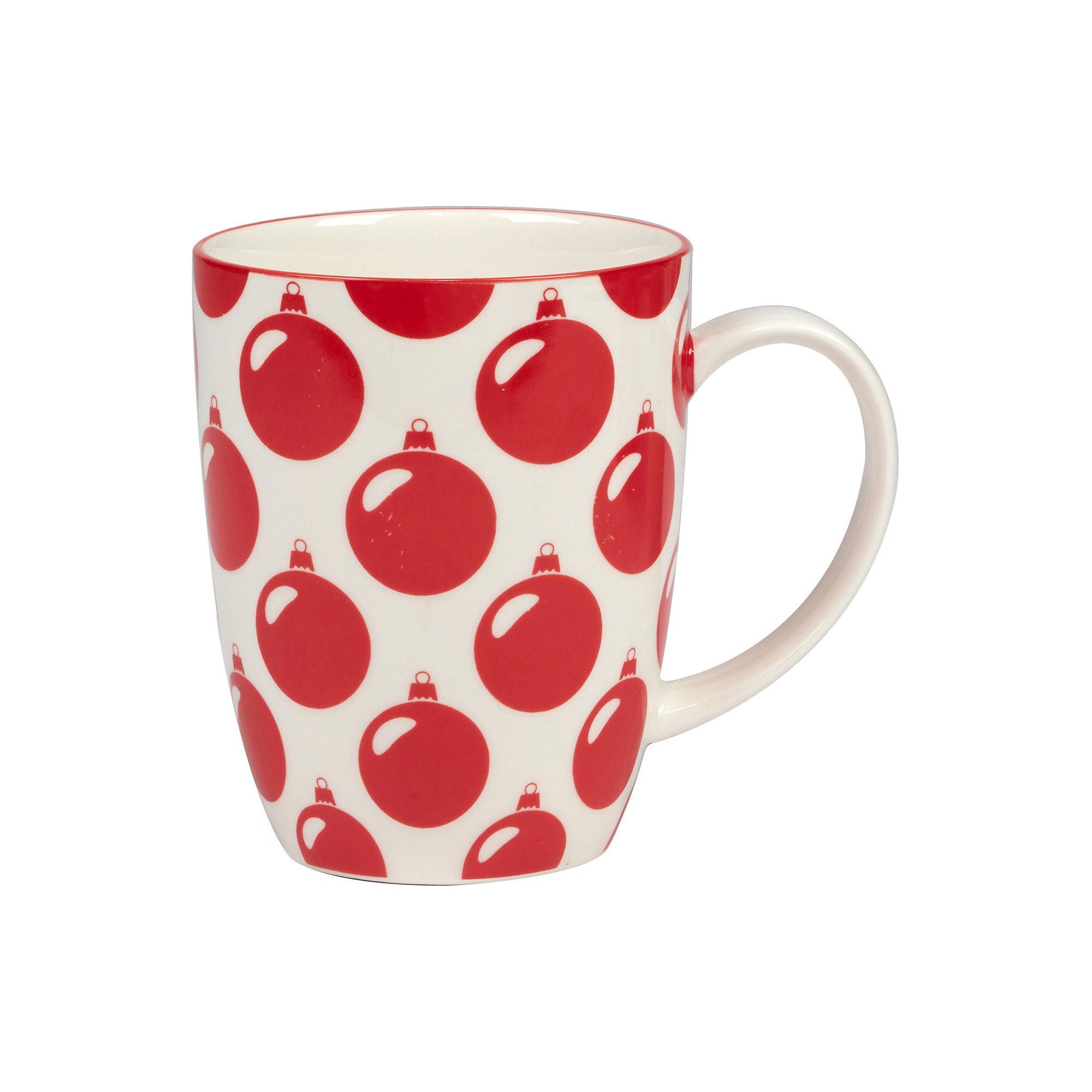 Certified International Peppermint Candy 6-Pc. Coffee Mug 13520SET6 - RED ONE SIZE