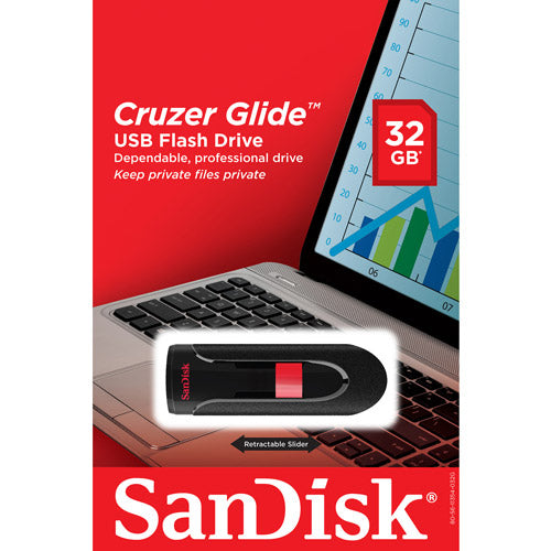 SanDisk SDCZ60-032G Cruzer Glide CZ60 32GB USB 2.0 Flash Drive