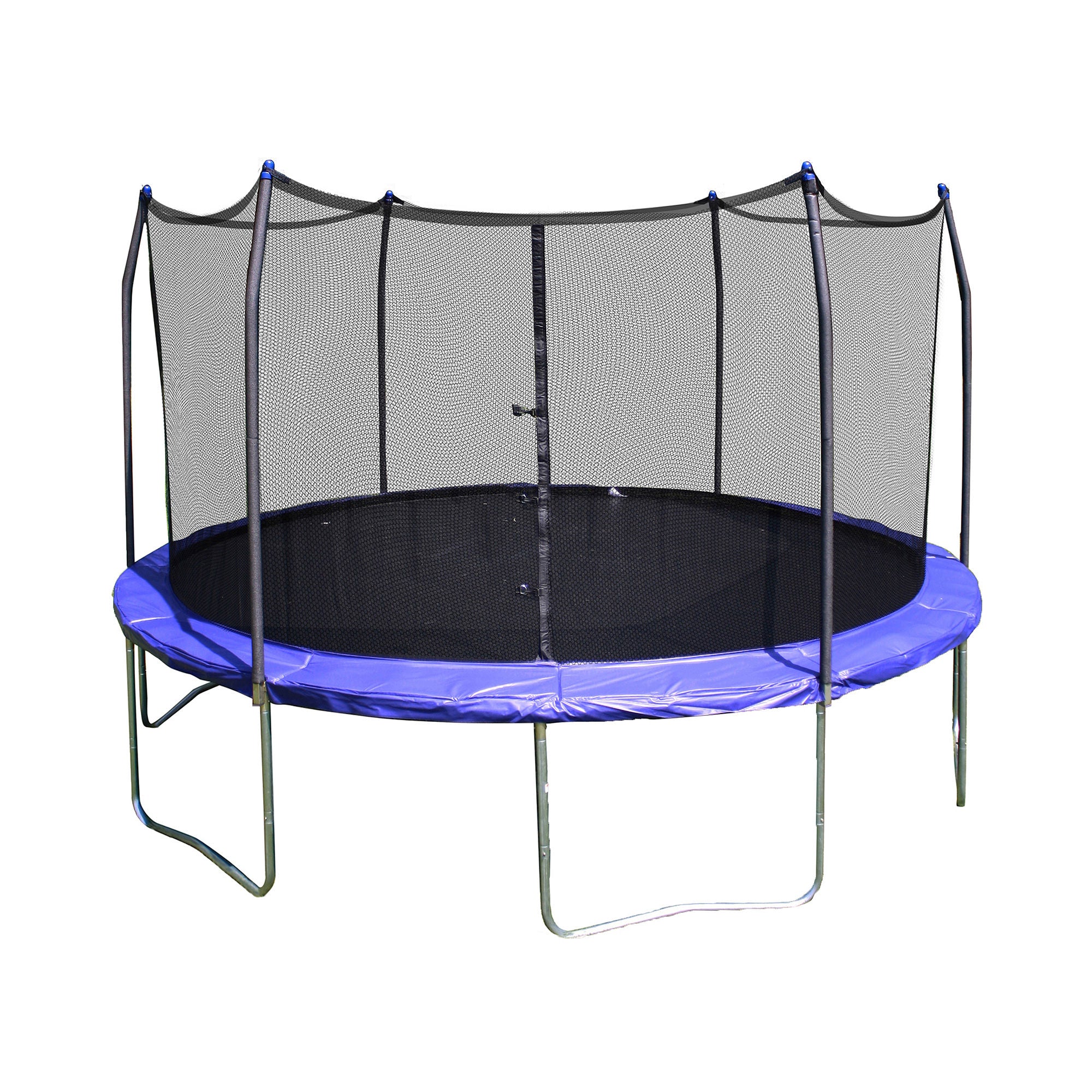 Skywalker Trampolines 12-Feet Round Trampoline and Enclosure with Spring Pad, Blue