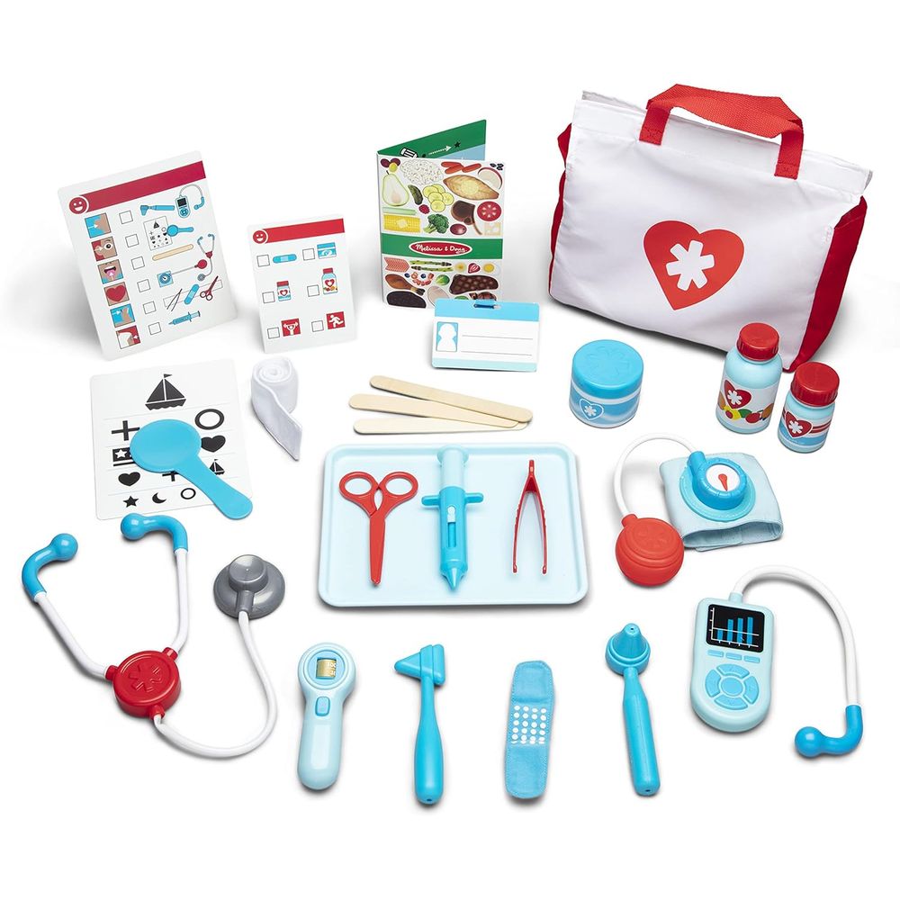 Melissa & Doug 8569 Get Well Doctor's Kit Play Set, 25 Toy Pieces - Doctor Role Play Set, Doctor Kit For Toddlers And Kids Ages 3+