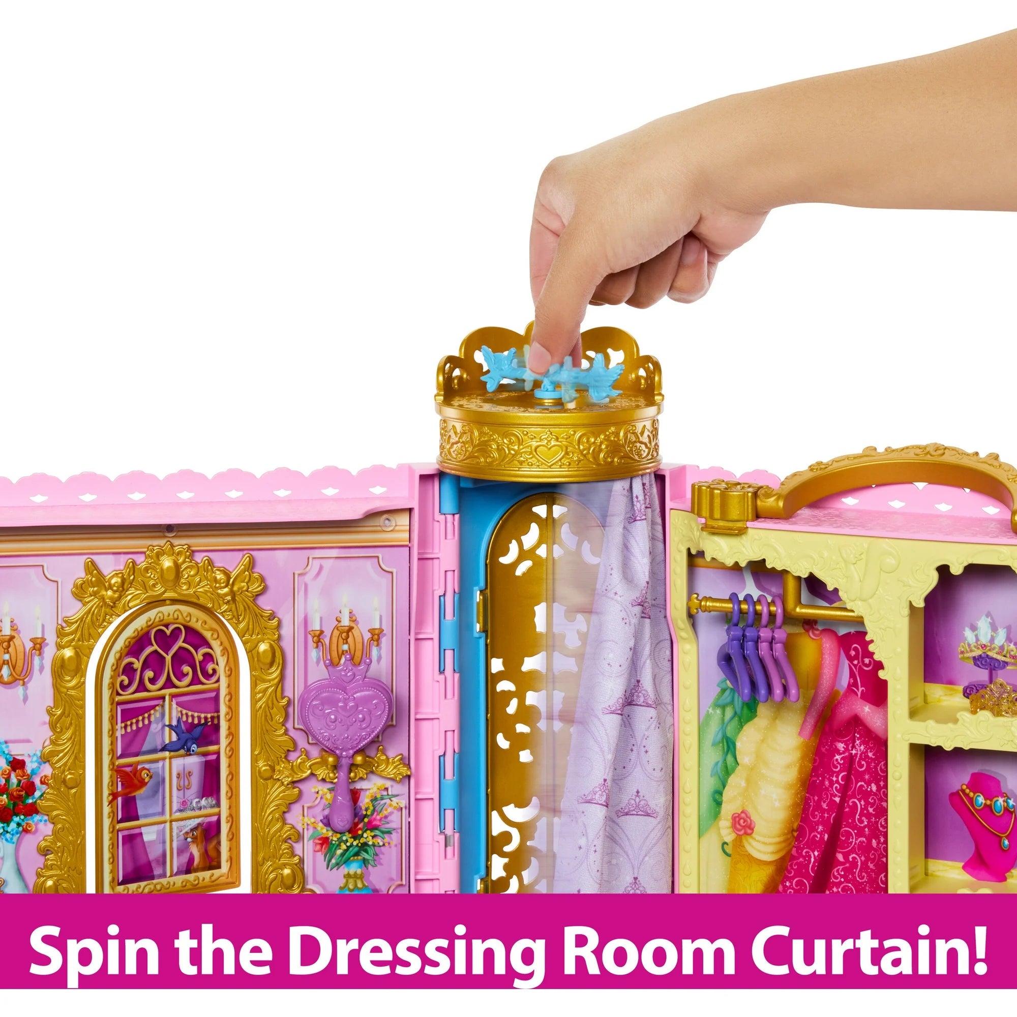 Disney Princess HXC20 Ready for the Ball Closet Playset with Fashions, Accessories, & Storage