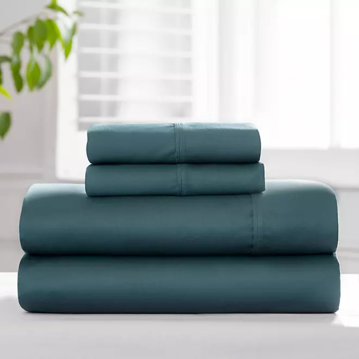 SMMH-SS-TWIN-04 450-Thread-Count Solid Sheet Set, Queen, Dark Teal