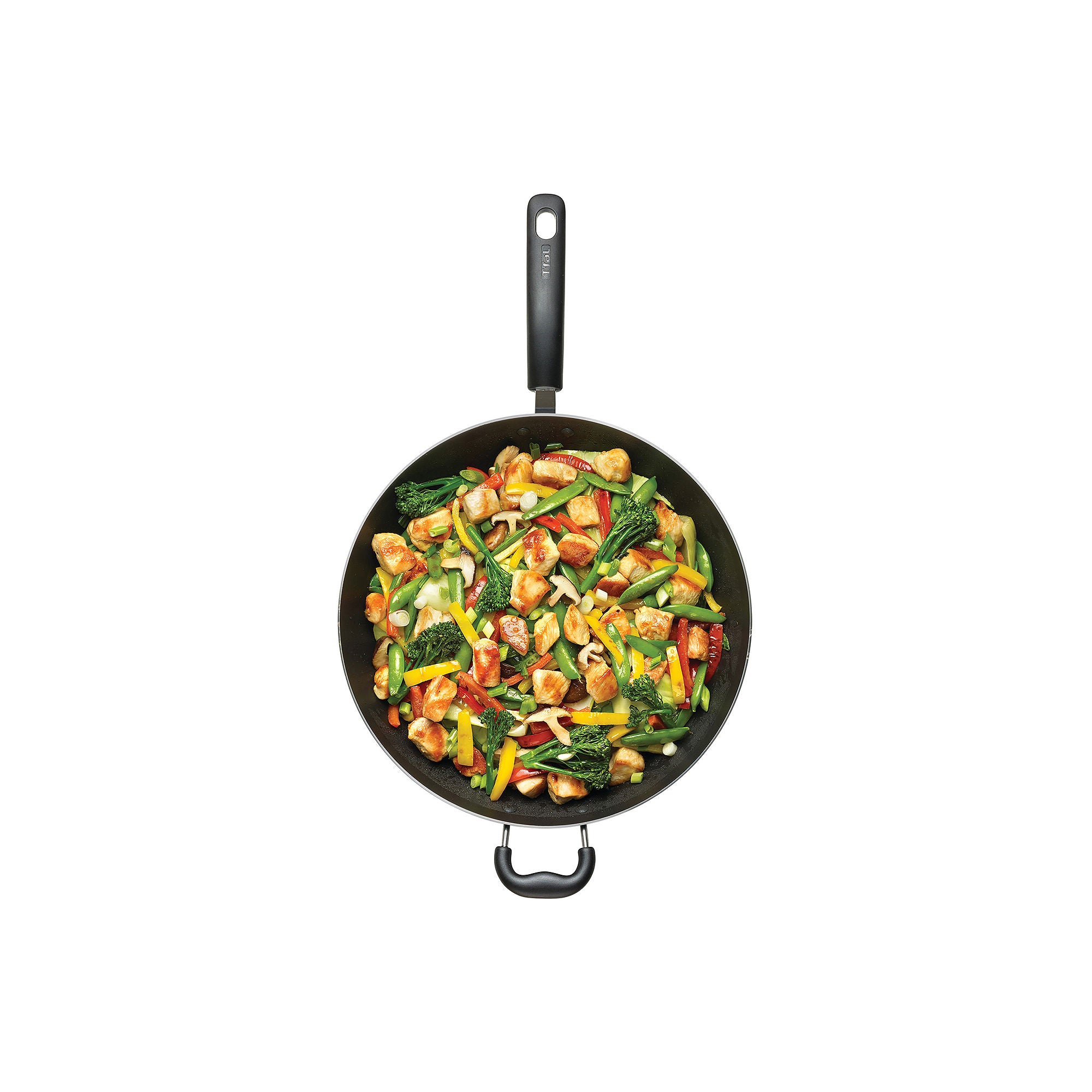 T-Fal Essentials Aluminum Non-Stick Wok - BLACK ONE SIZE