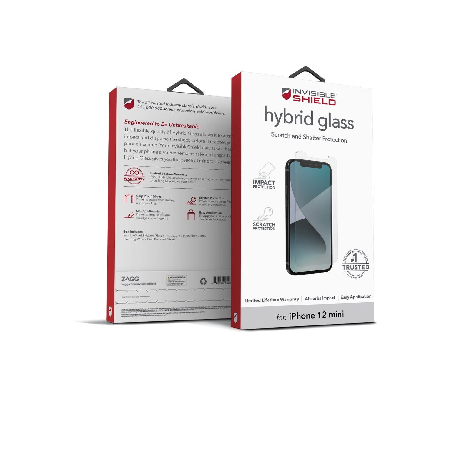 Zagg 200307582 Invisible Shield Hybrid Glass for Apple iPhone 12 mini