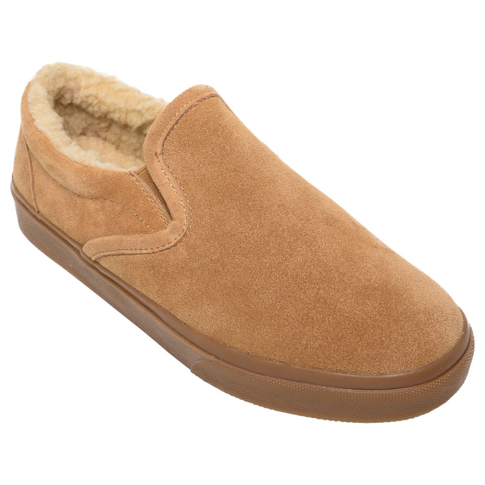 Minnetonka 41161-MEDIUM-10 Moccasins Alden Slip-On Shoes for Men - Cinnamon - 10M