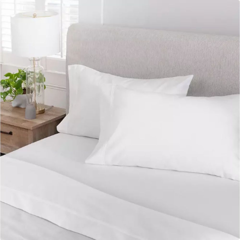 450-Thread-Count Solid Sheet Set, King Artic White