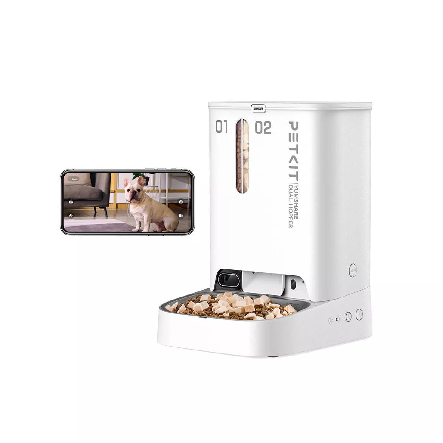 PETKIT D4SH 5L YumShare Dual-hopper Cat and Dog Automatic Feeder with Camera