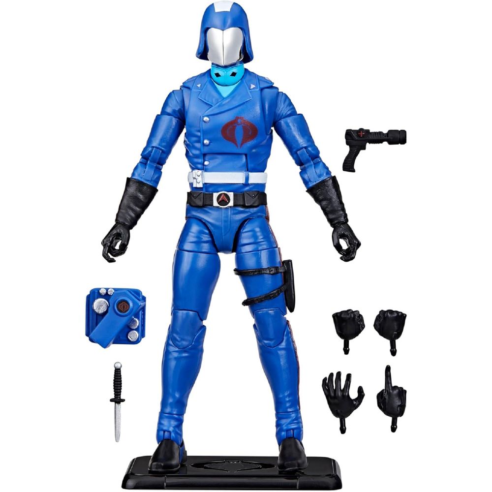 G.I. Joe F9677 Classified Series Retro Cardback Cobra Commander, Collectible 6 Inch Action Figure with 8 Accessories