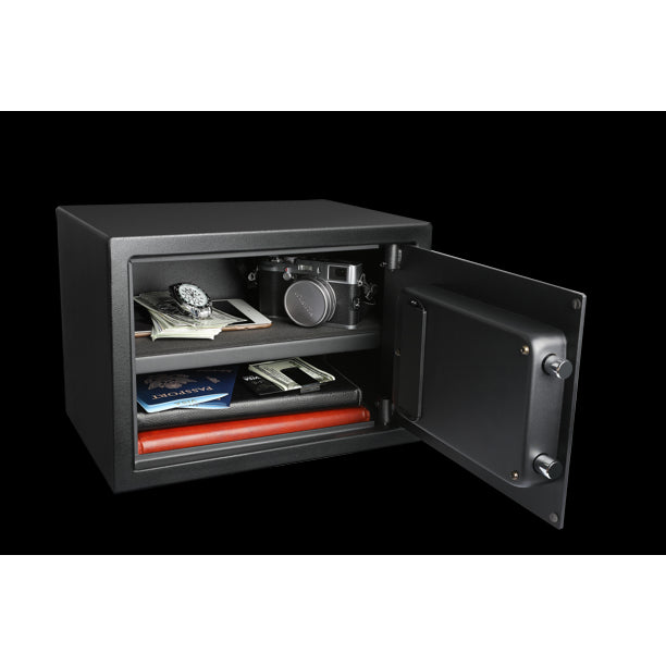 Pen+Gear 44E20 Medium Personal Safe with Easy to Program Electronic Lock For Secure Storage, Black