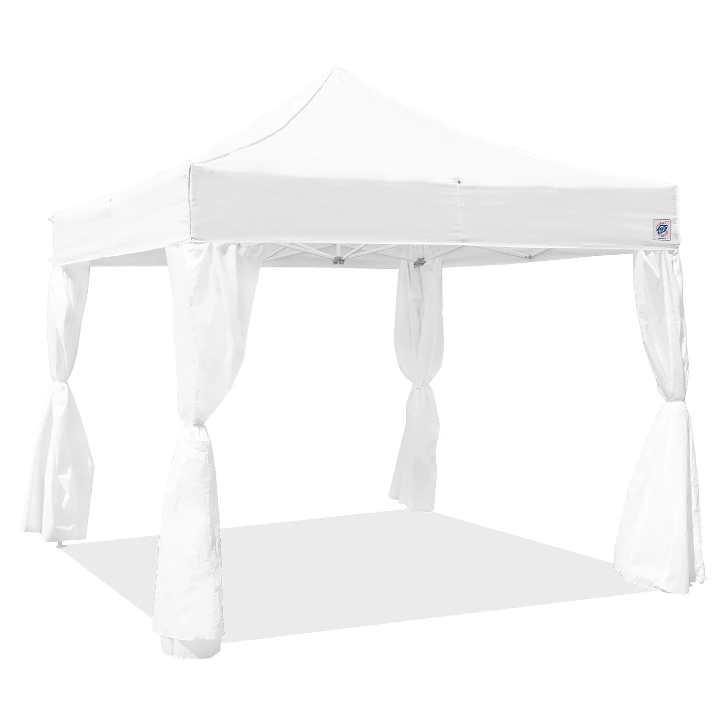 E-Z UP CSWH10SCSTL Instant Commercial Steel Framed 10' x 10' Canopy, White