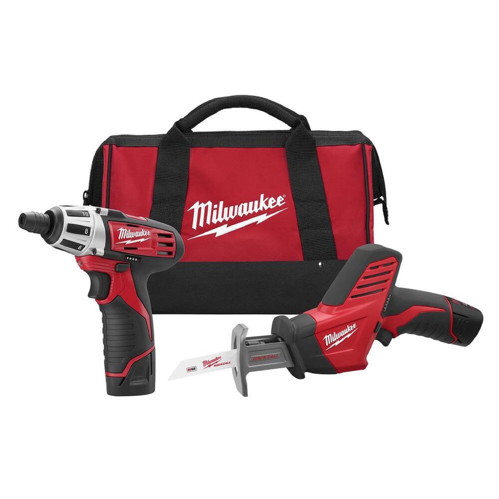 Milwaukee Elec Tool 2490-22 GIDDS2-811052 12-Volt Compact Drill and Hackzall Saw Combo Kit