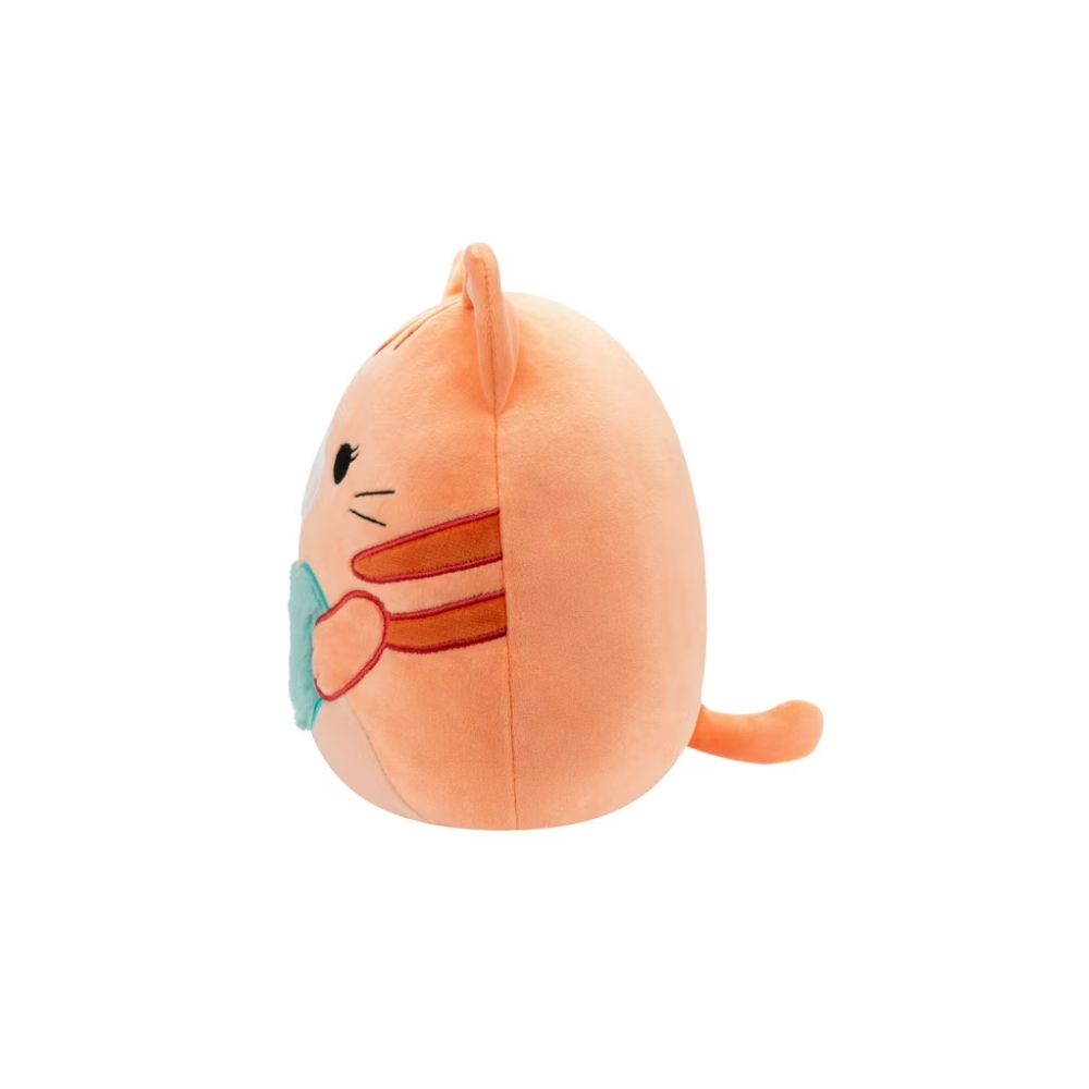 Squishmallows Valentines 8 Plush - Gigi the Orange Tabby Cat with Fuzzy Heart, The Wonderful World of Squish