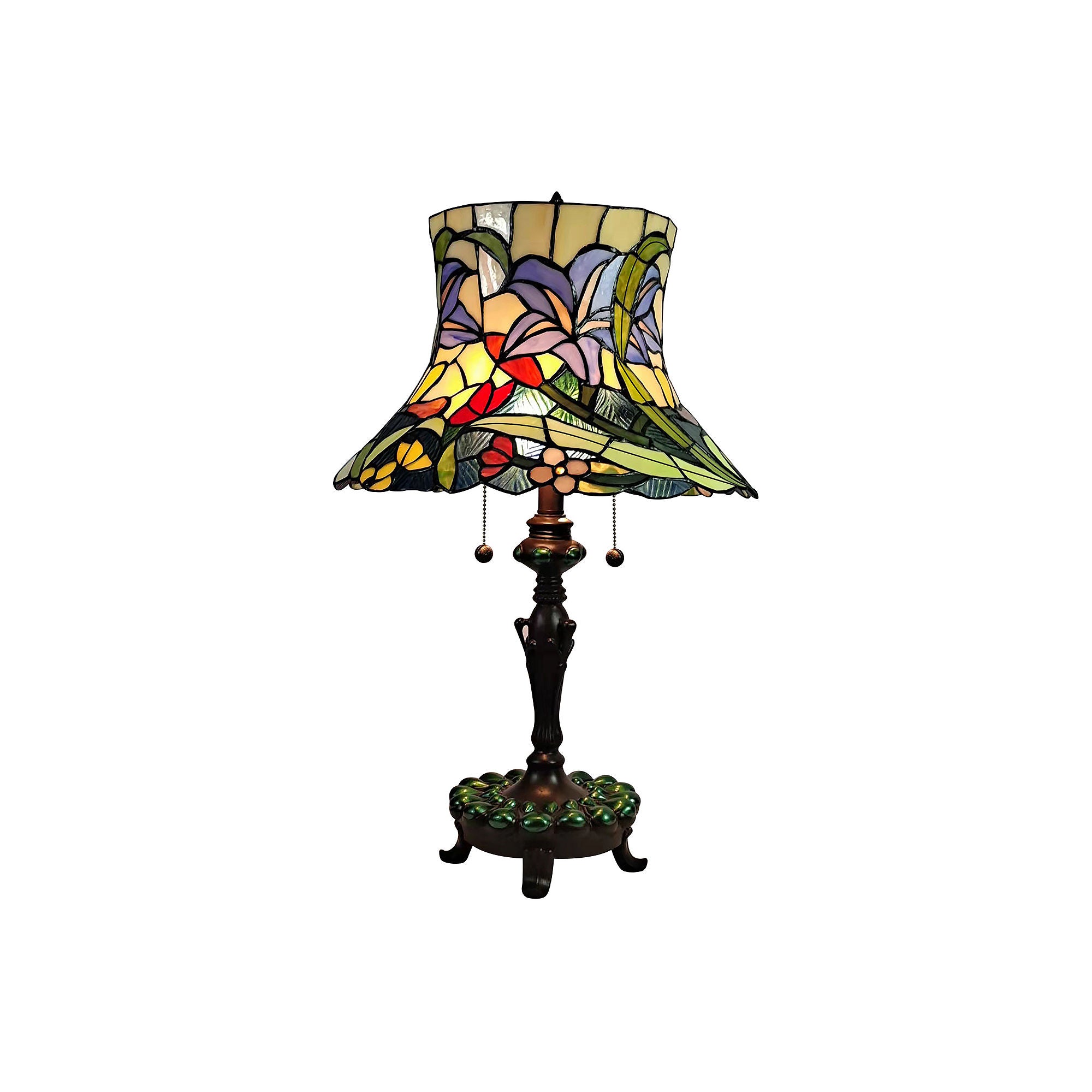 Dale Tiffany 26 Cloverdale Tiffany Table Lamp - BEIGE ONE SIZE