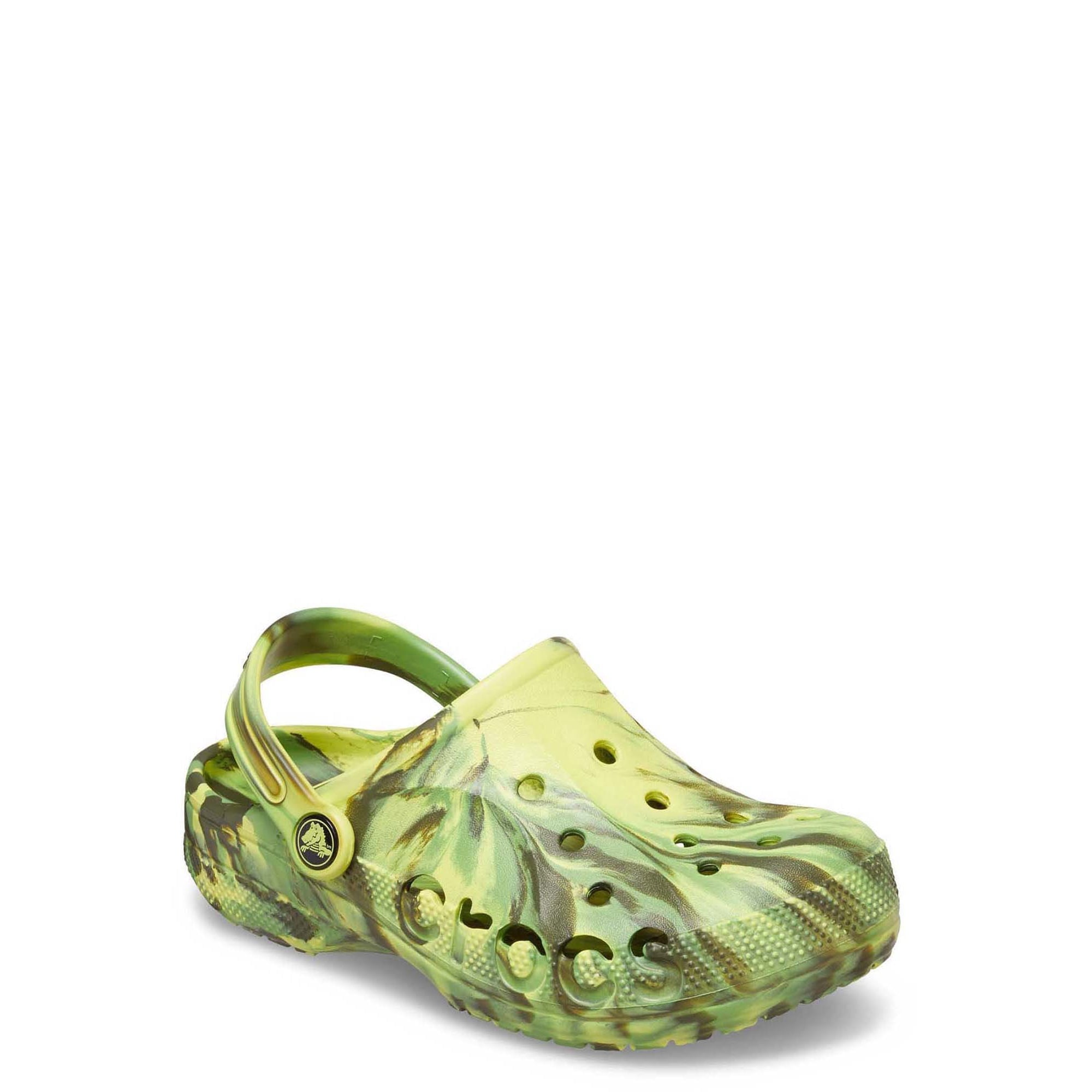 Crocs 206977-738-C7 Toddler Baya Marbled Clog; Citrus, C7