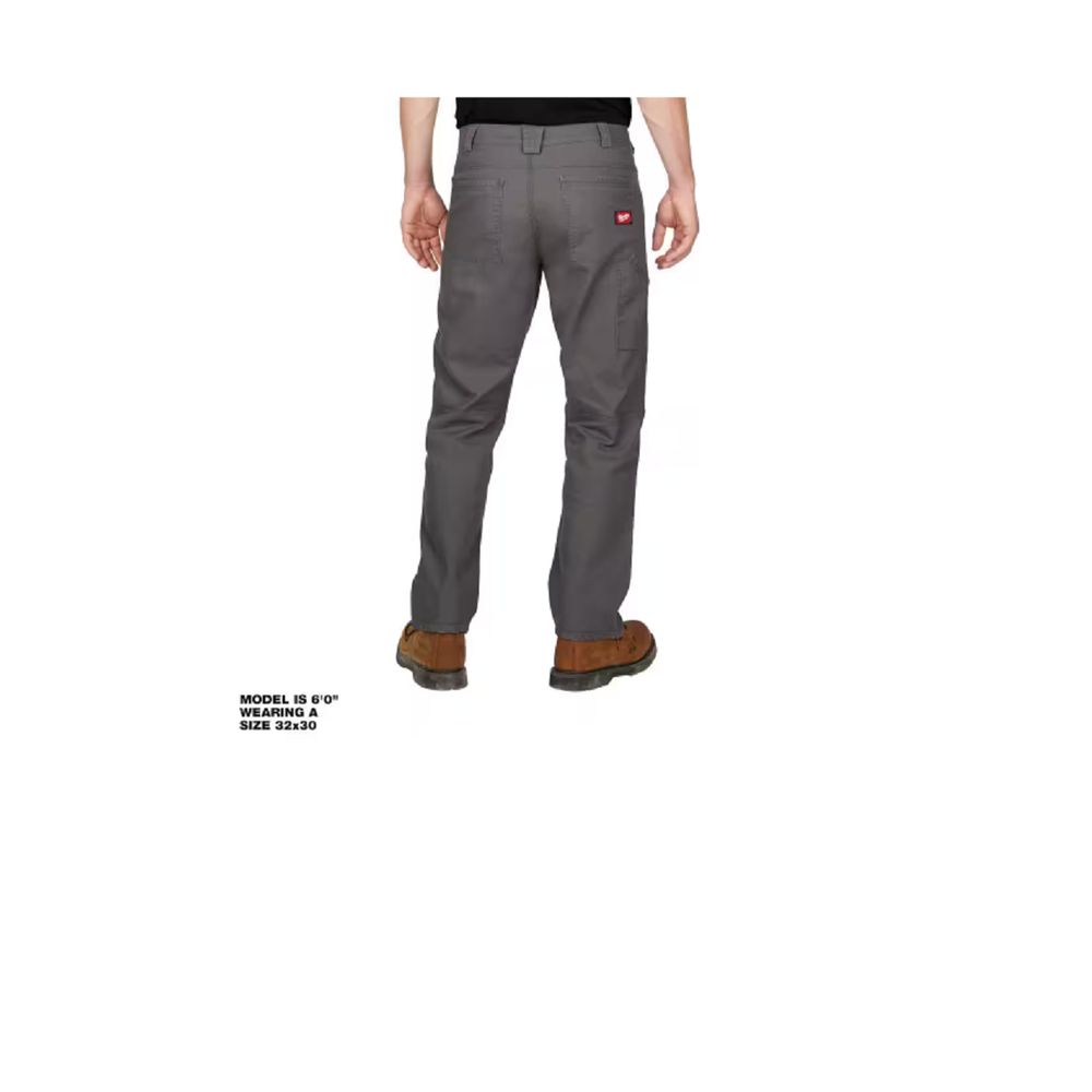 Milwaukee 701G-4032 Heavy Duty Flex Work Pants - Gray, Size 40