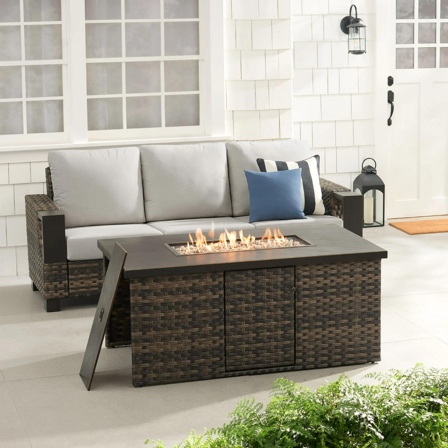 Better Homes & Gardens Rockport Fire Pit Table Brown