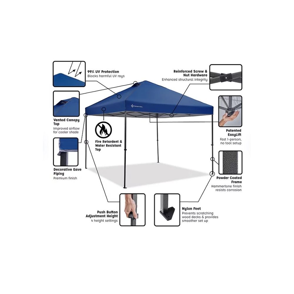 EZLIFT100 10'x10' Instant Canopy With Patented EasyLift Technology