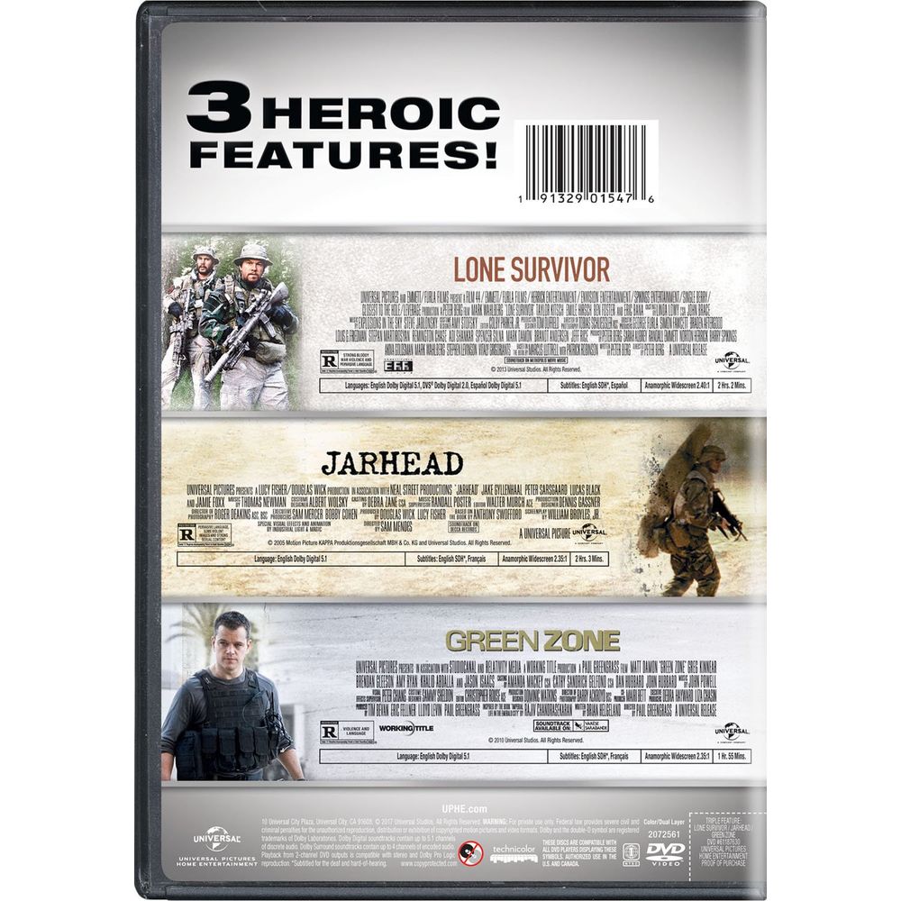 Universal Studios Lone Survivor Jarhead Green Zone (DVD)