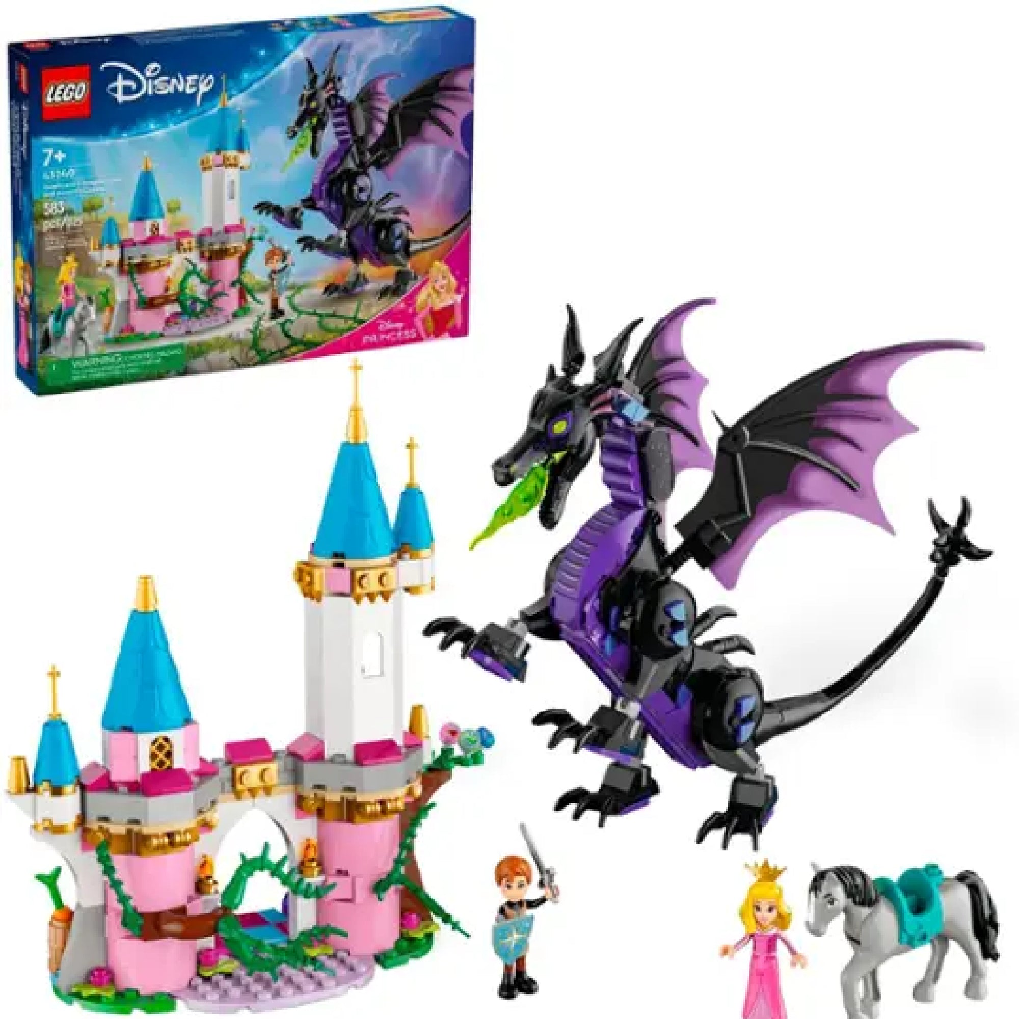 LEGO 6472842 Disney Princess Maleficents Dragon Form Castle and Horse Toy 43240