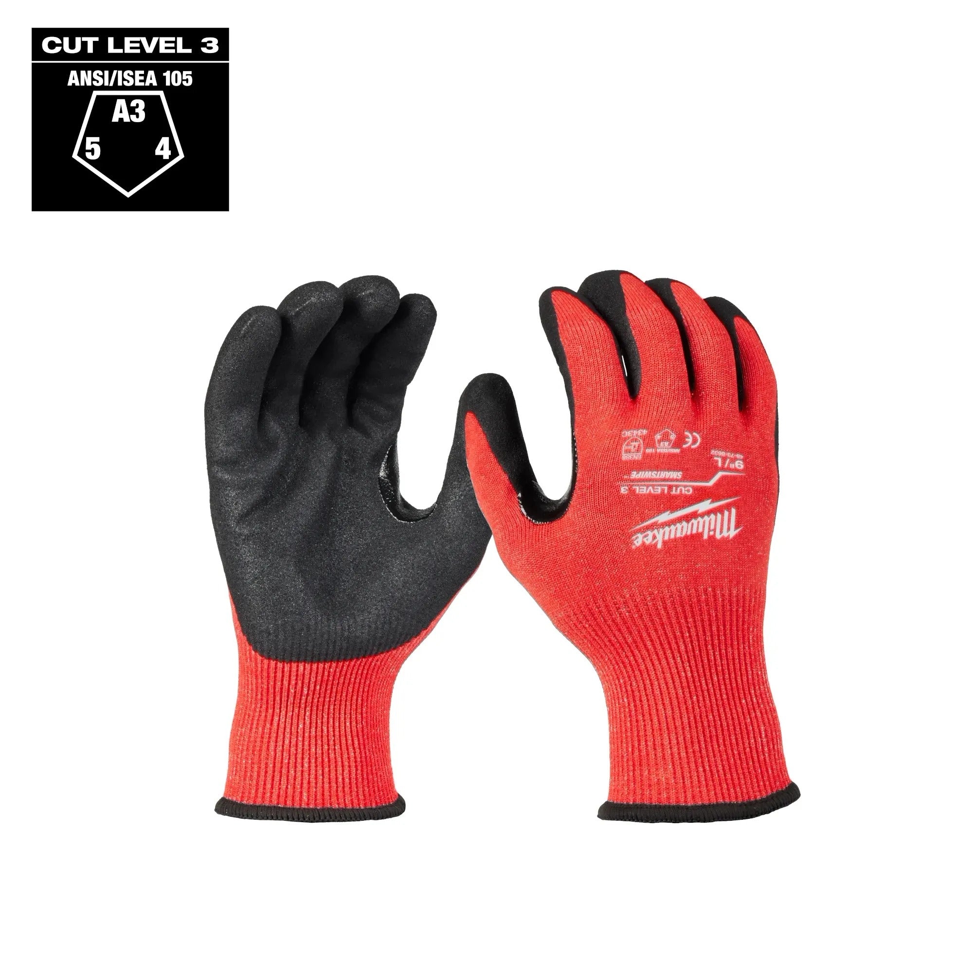 Milwaukee Tool 48-73-8992 Level 3 Nitrile Glove, L, Orange (Pack of 12)