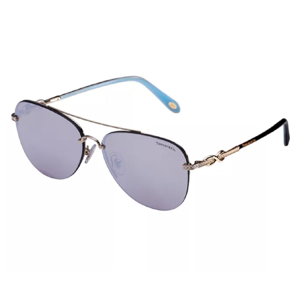 Tiffany TF3054B602164 Women Infinity Aviator Sunglasses Gold/Tortoise & Tiffany Blue