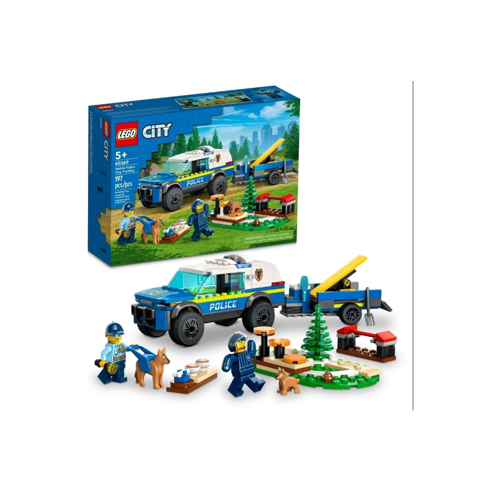 LEGO 6425823 City Mobile Police Dog Training with Toy Car Building Set, 197 Pieces