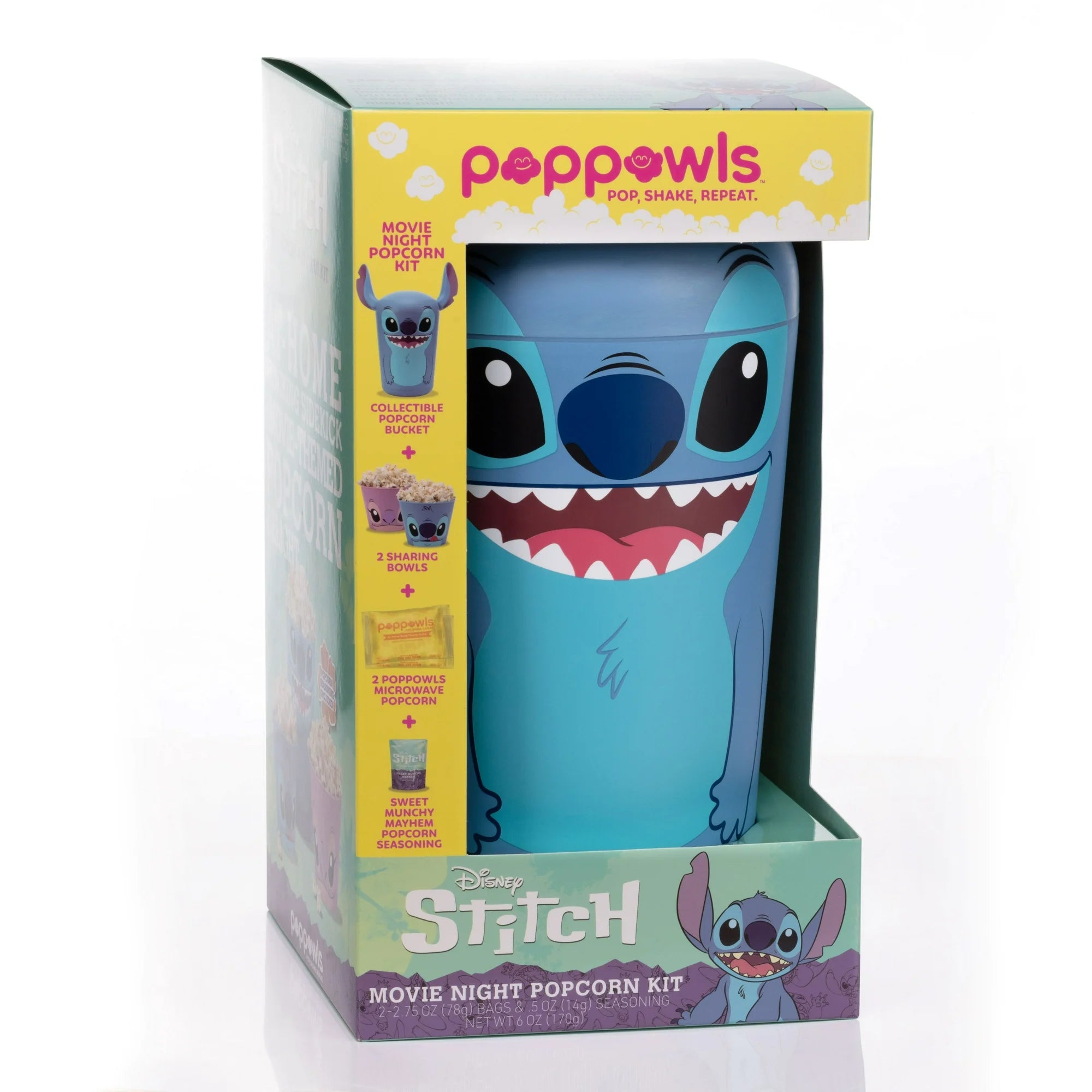 5 Time Zones PPOWL STITCH Poppowls: Lilo & Stitch- Stitch Poppowls At-Home Movie Theater Microwave Popcorn Kit