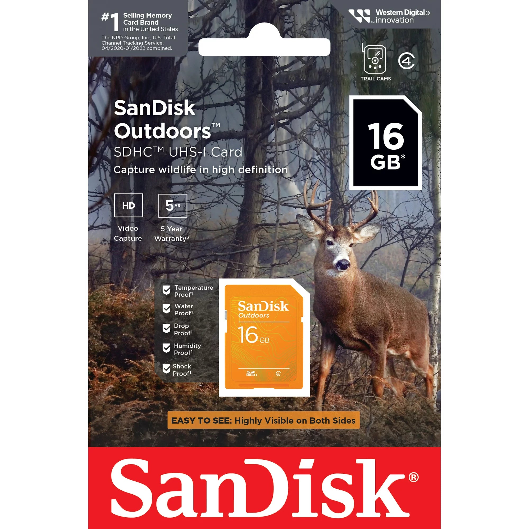 SanDisk SDSDBNN-016G-AW6VN 16GB Extreme SDHC UHS-I Memory Card