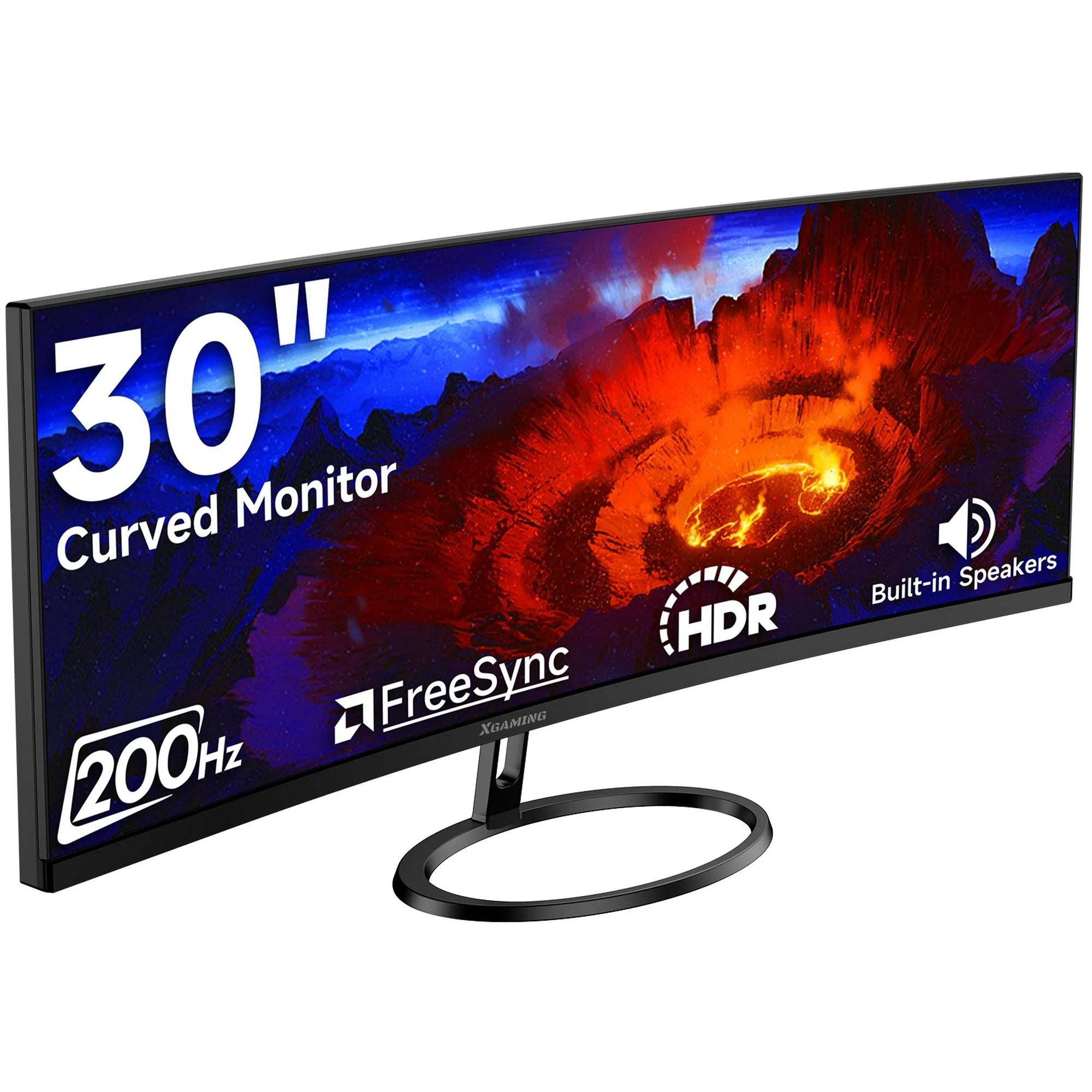 Memzuoix 3056XU 30 Curve 1800R WFHD (2560 x 1080) FreeSync 200Hz 1ms VRB VESA Mountable PC Gaming Monitor