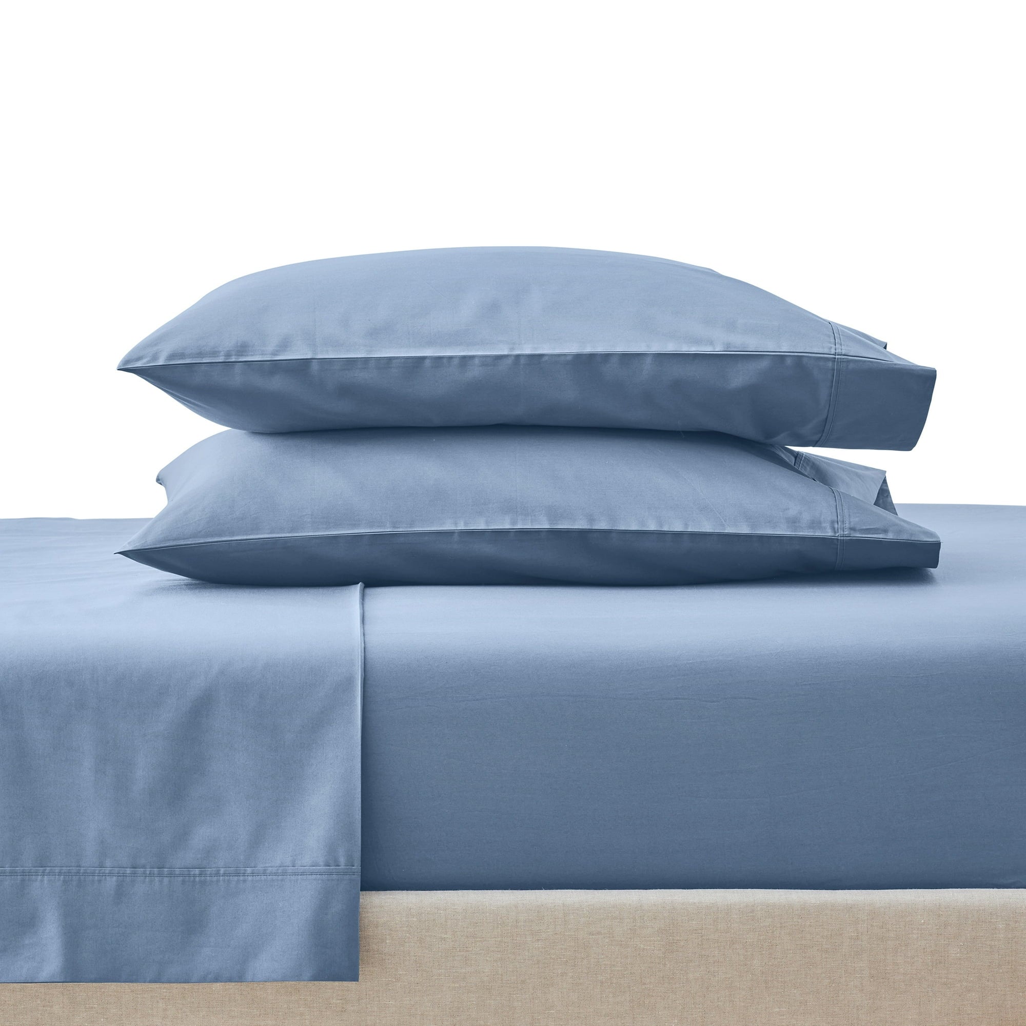 Better Homes & Gardens BH8428029490-07 Cool & Crisp 3-Piece 300 Thread Count Blue Water Cotton Percale Sheet Set, Twin