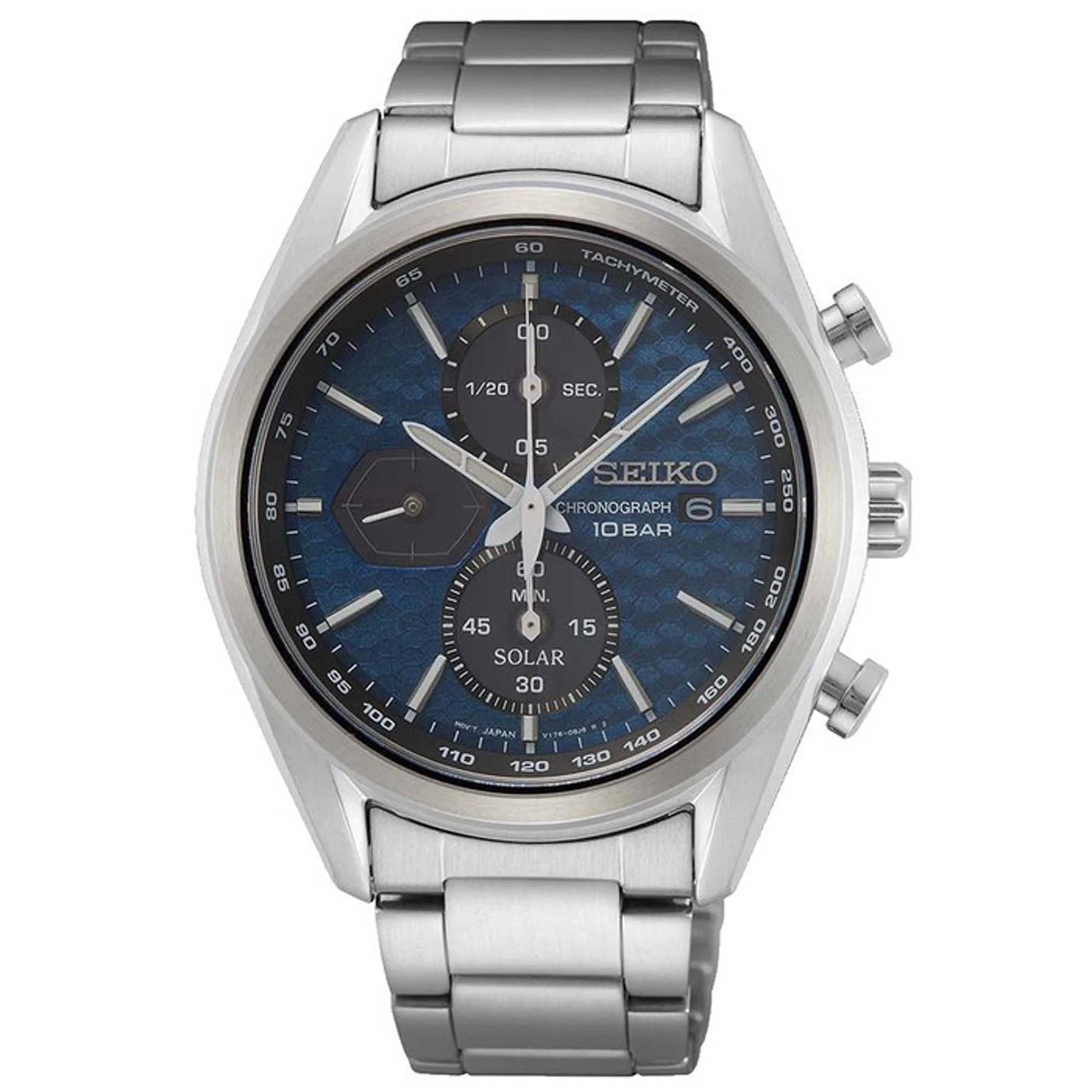 Seiko SSC801P1 Chronograph Blue Dial Solar-Powered Men's Watch