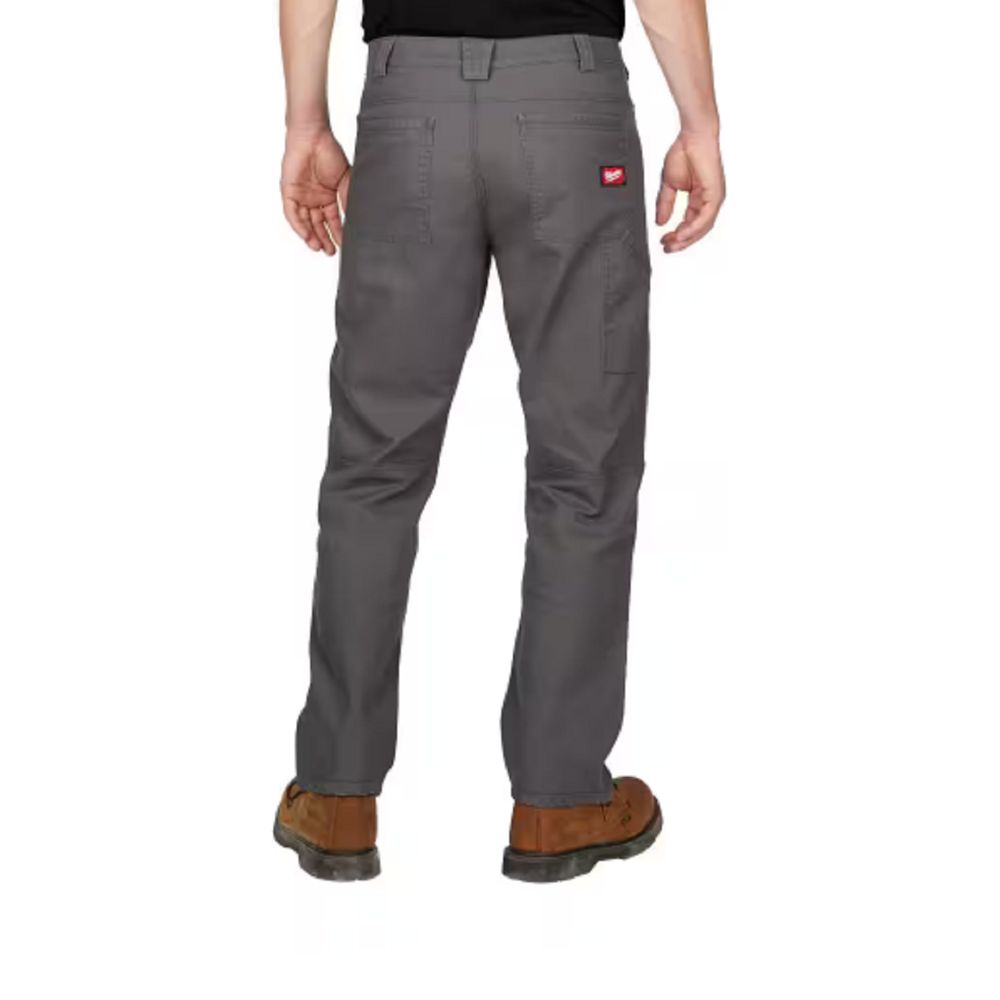 Milwaukee 701G-3632 Men's 36 in. x 32 in. Gray Cotton/Polyester/Spandex Flex Work Pants with 6 Pockets