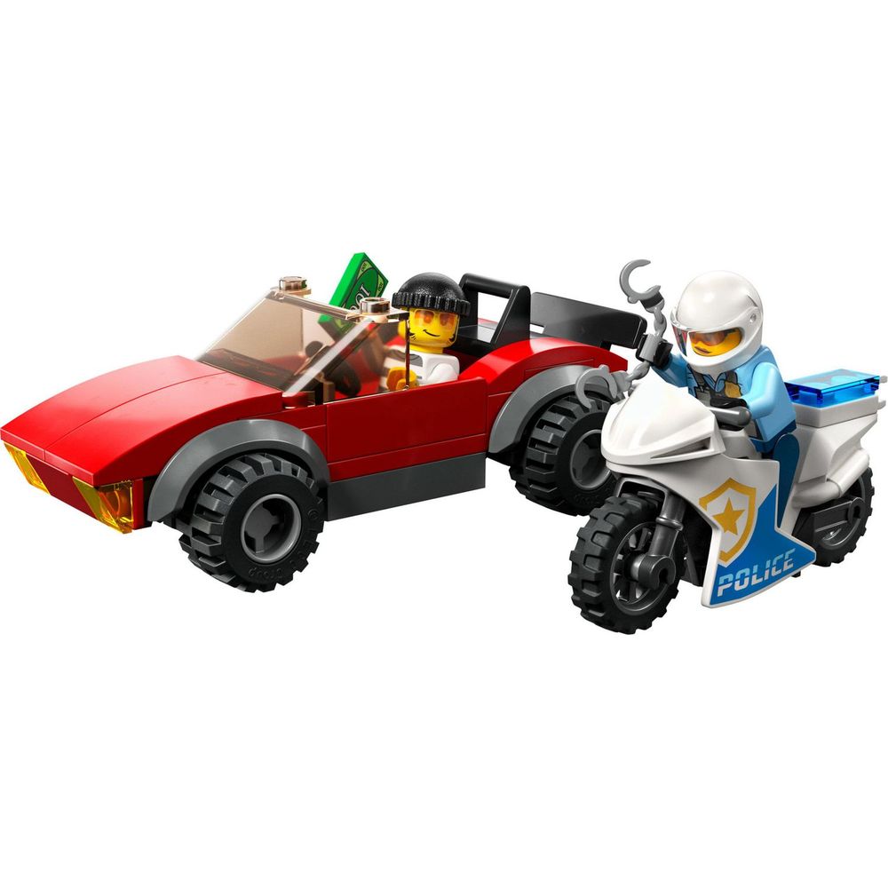 LEGO 6425876 City Police Police Bike Car Chase 60392 Toy Building Kit (59 Pieces)