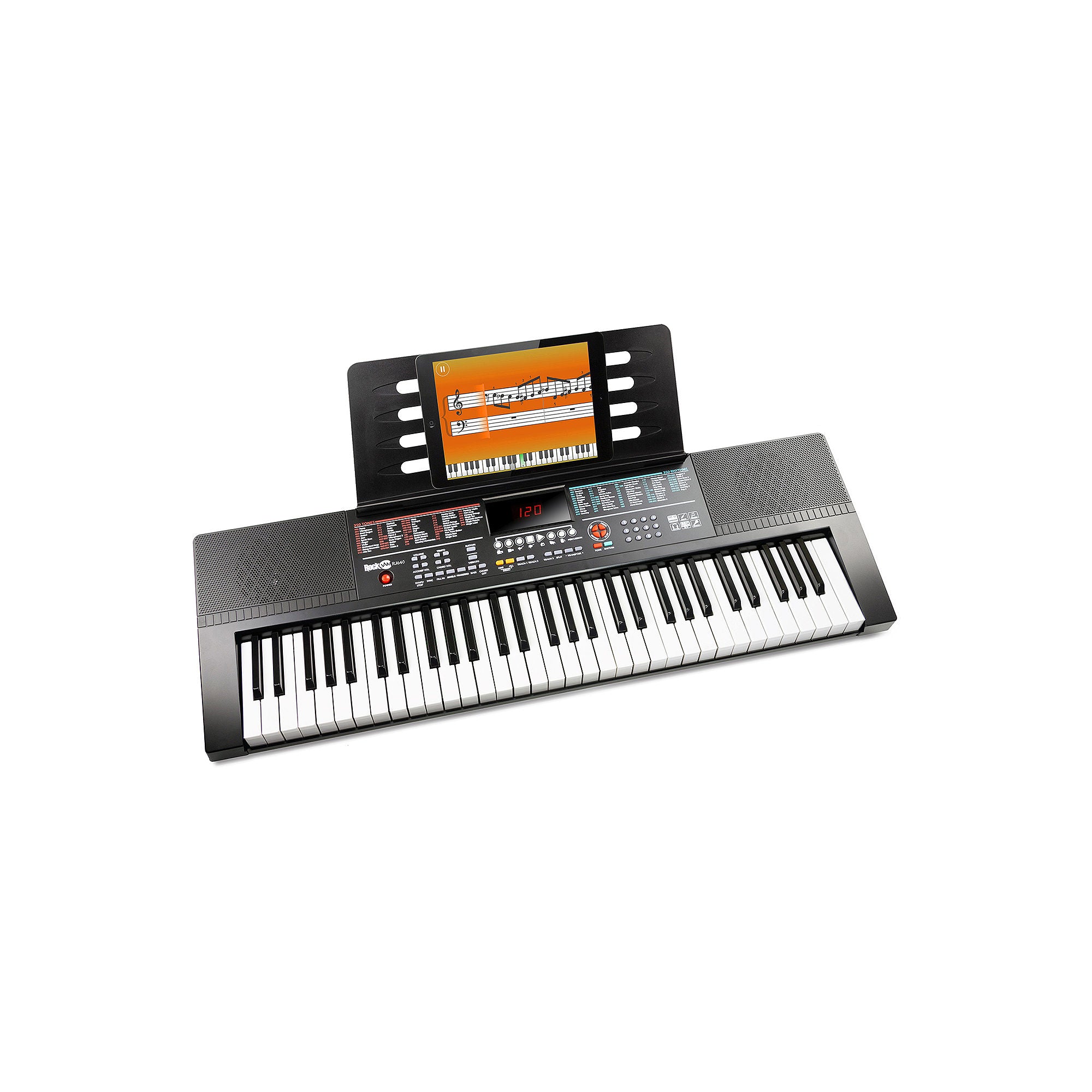 RockJam RJ640 61-Key Keyboard Piano with Sheet Music Stand