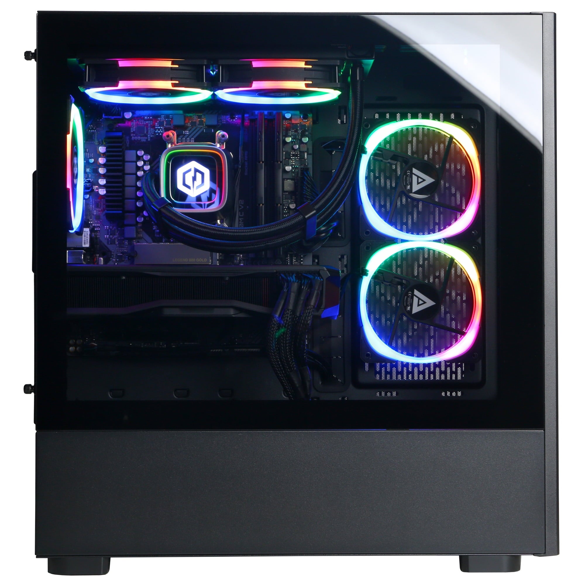 CyberPowerPC CS450160MB4921051 Gamer Ryzen 7 7700 3.8GHz AMD Radeon RX 7900 GRE 16GB 32GB RAM 2TB SSD Win 11 Home Black