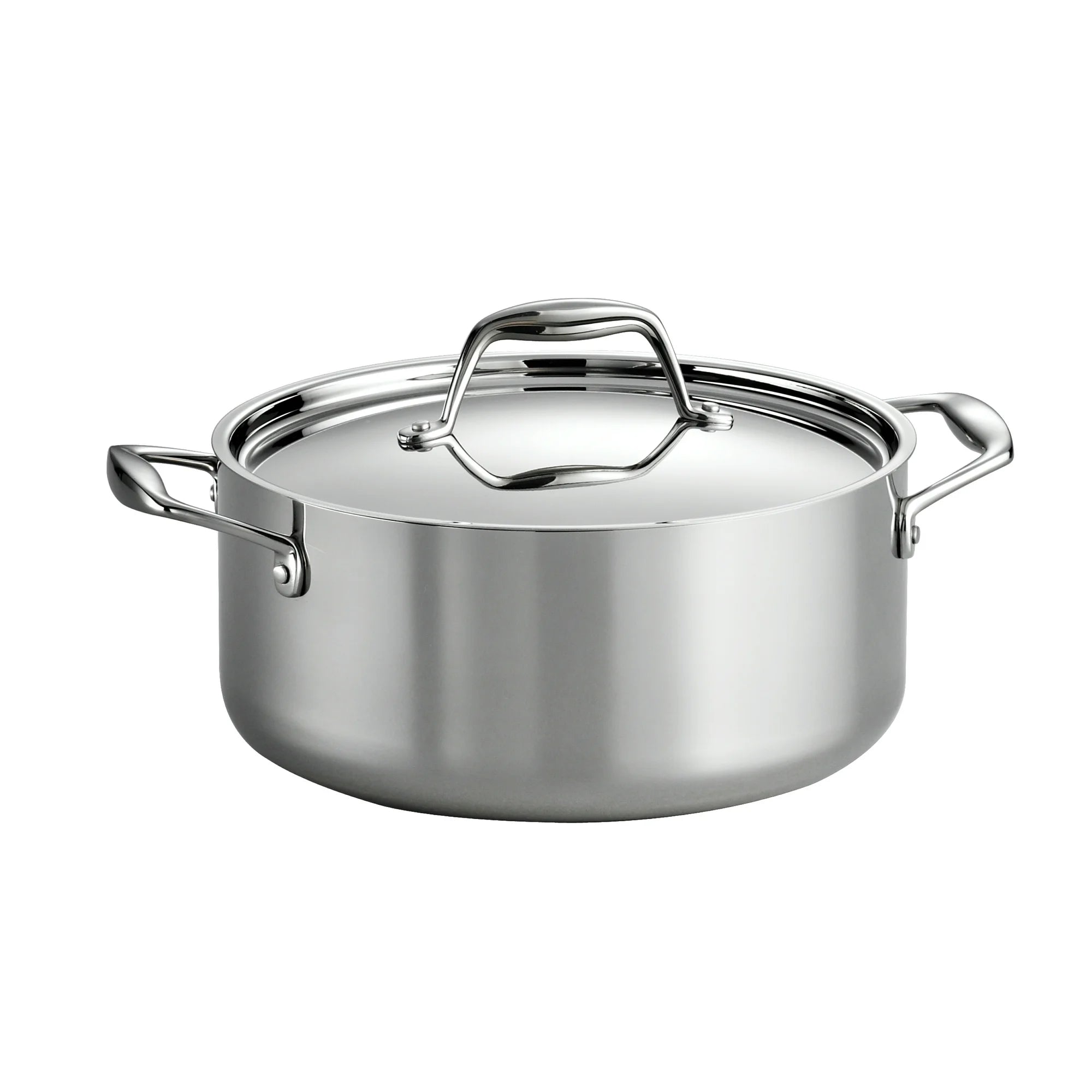 Tramontina 80116/025DS 5 QT Covered Dutch Oven Tri-Ply Clad Stainless Steel Induction Sea - Gourmet