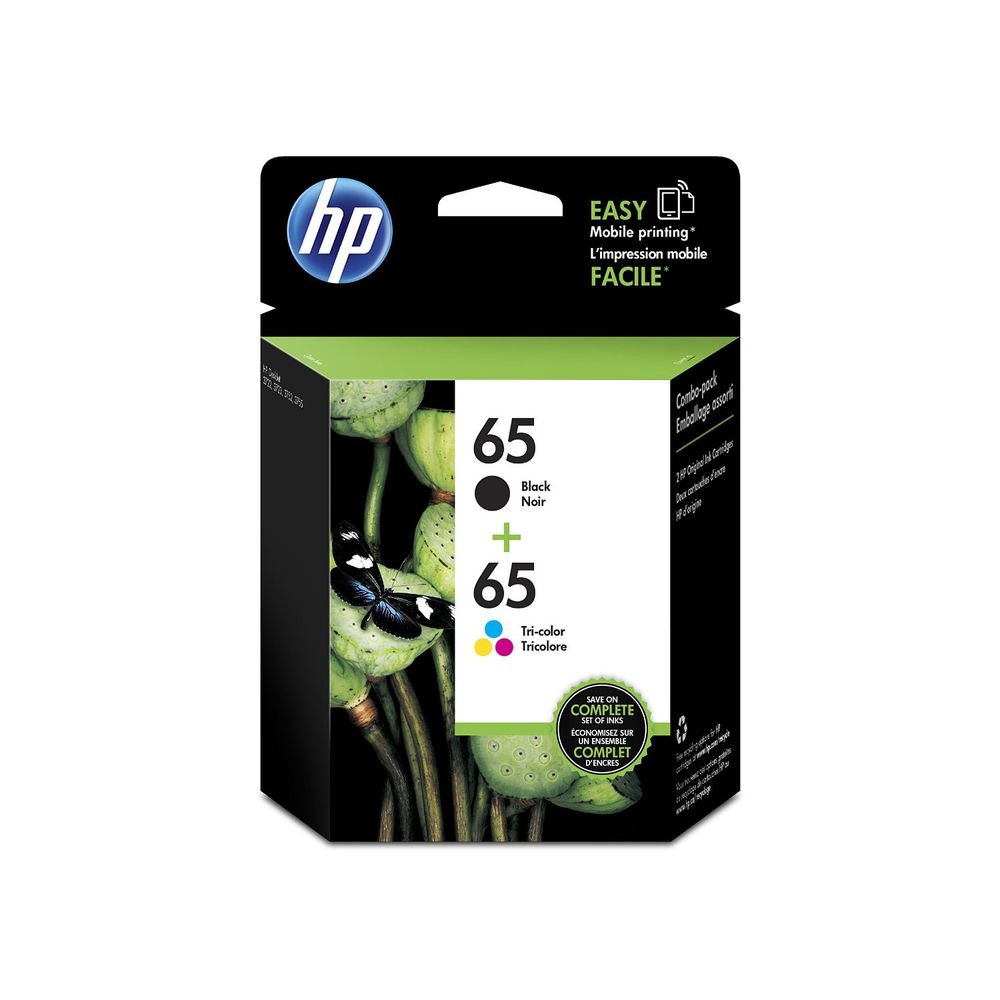 HP T0A36AN#140 65 Black & Tri-color Original Ink Cartridges, 2 pack