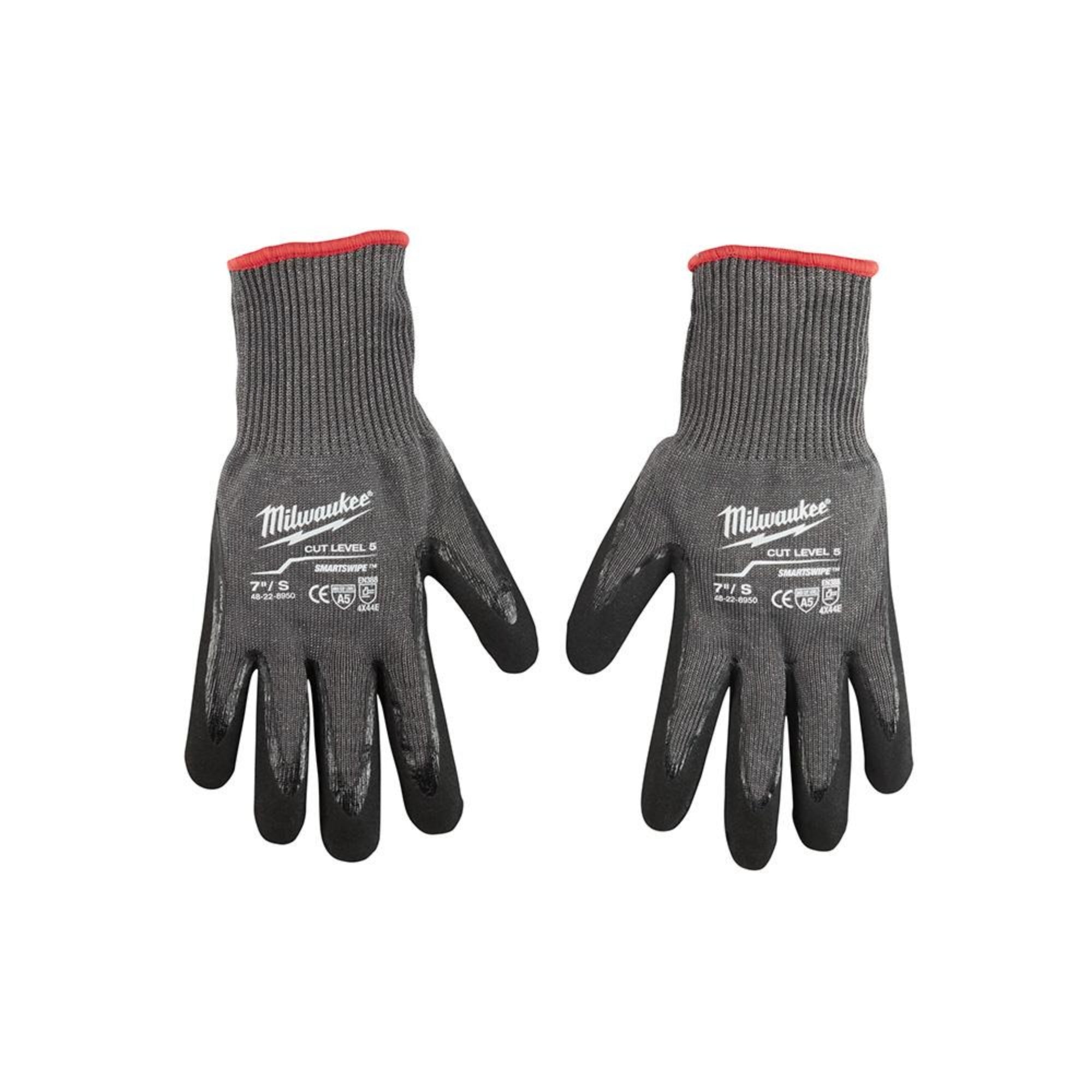 Milwaukee 48-22-8950B Cut Level 5 Nitrile Dipped Gloves, Grey (Pack of 12)