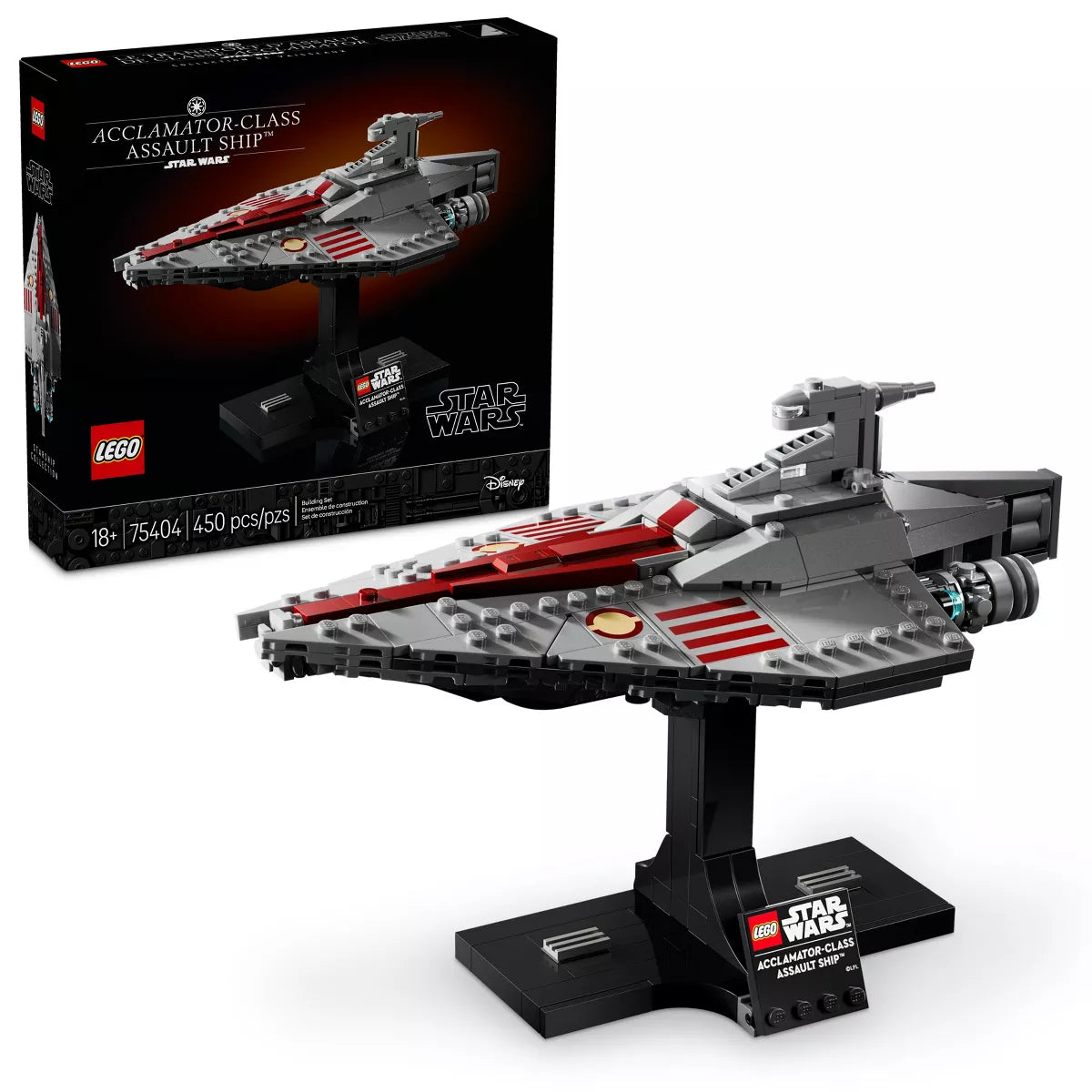 LEGO 6527523 Star Wars Acclamator-Class Assault Ship Buildable Spaceship Toy Model 75404