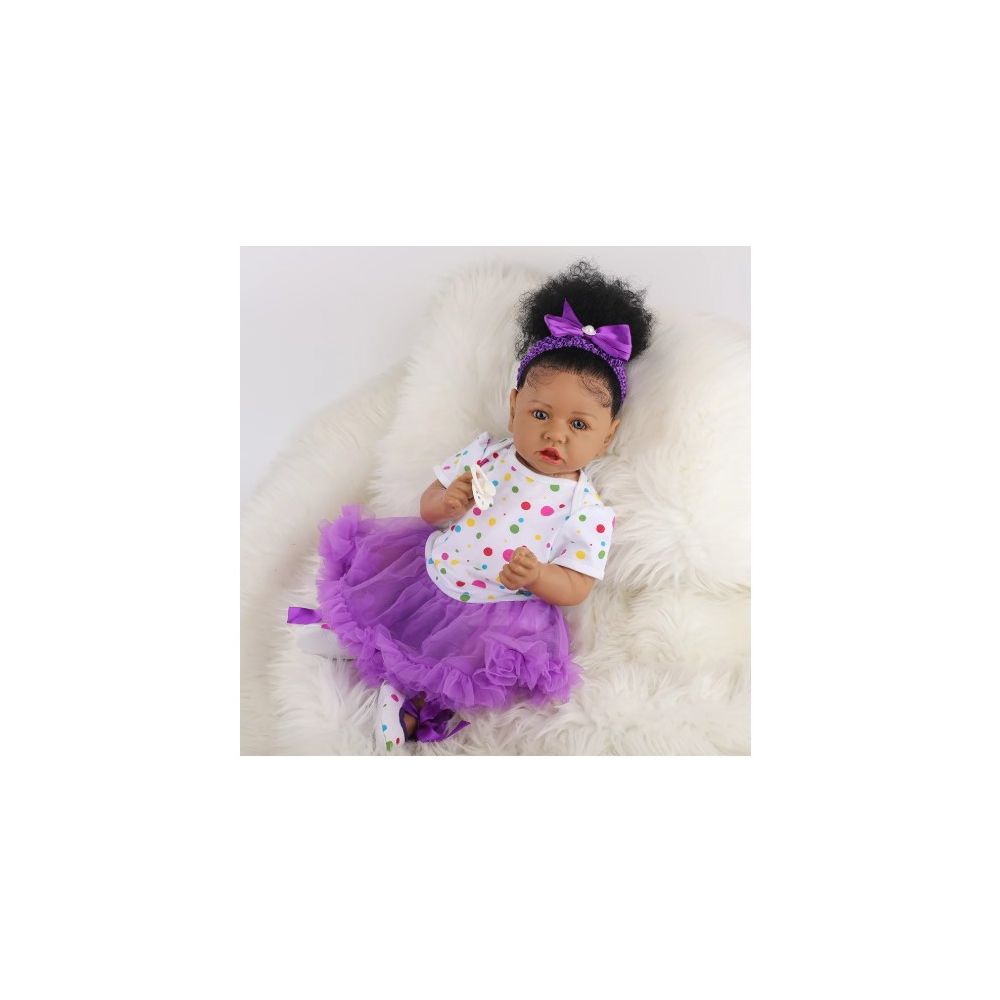 Takanini Reborn Handmade Black Baby Girl Doll Playset with Silicone Limbs