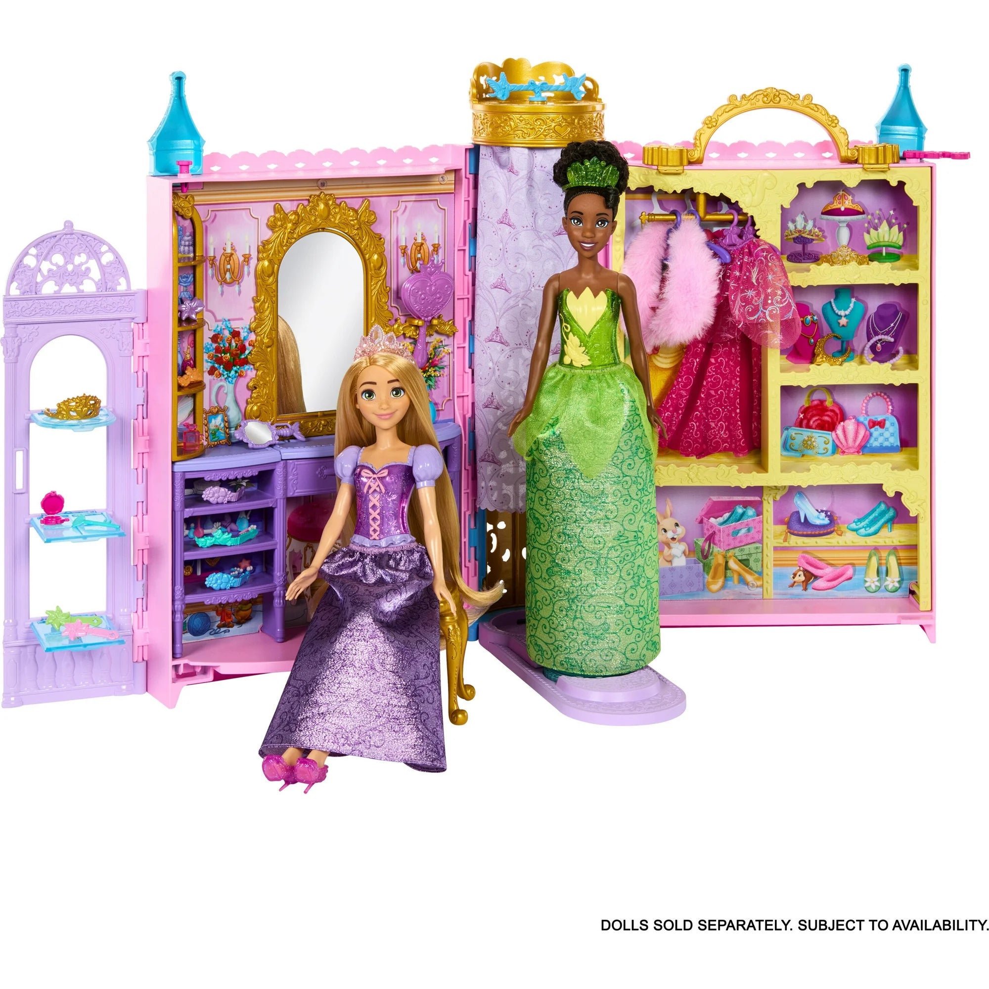 Disney Princess HXC20 Ready for the Ball Closet Playset with Fashions, Accessories, & Storage